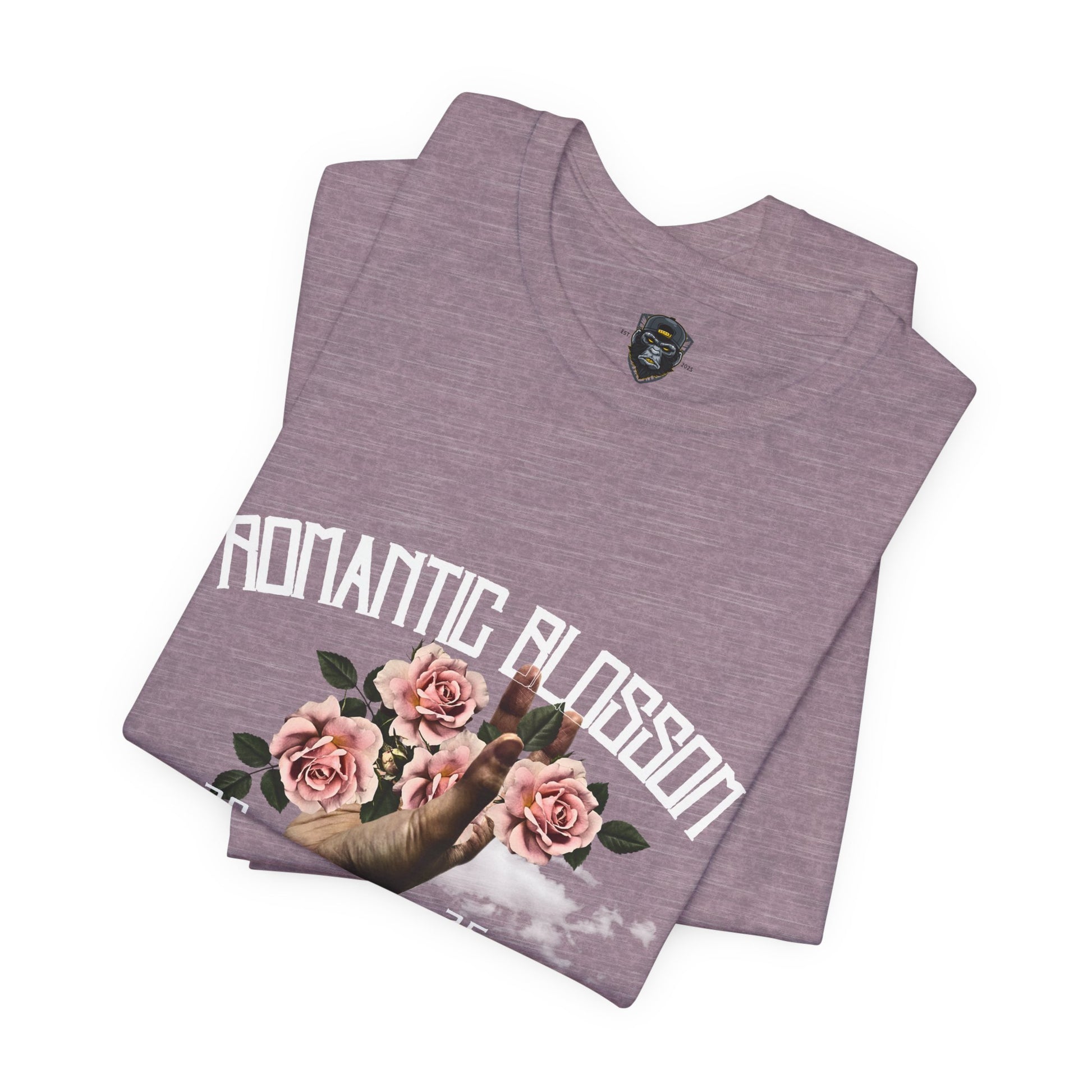 Romantic Blossom Jersey Tee, Trendy Graphic Tee, Floral T-Shirt