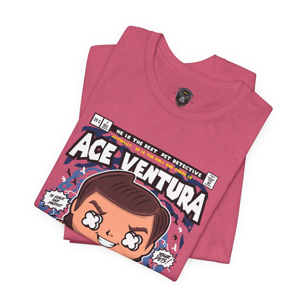 Ace Ventura Adventures Tee, Funny Graphic T-Shirt, Unisex Short Sleeve Tee, Pet Lover Gift