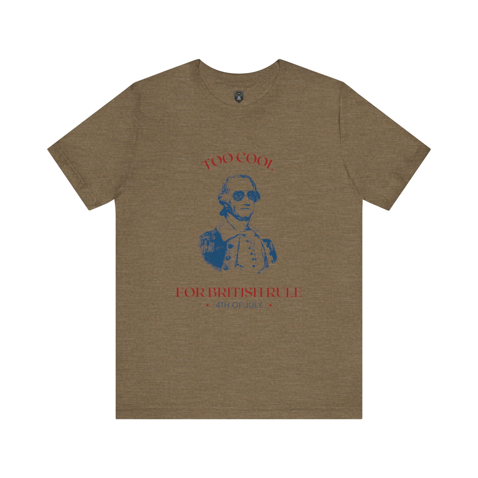 4th of July Vintage Graphic Tee - Too Cool for British Rule, Patriotic T-Shirt