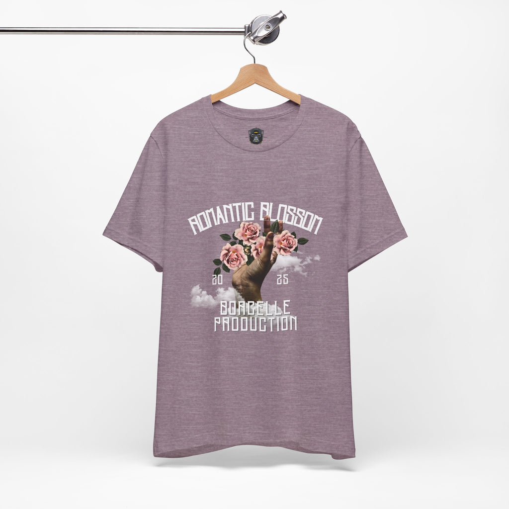Romantic Blossom Jersey Tee, Trendy Graphic Tee, Floral T-Shirt