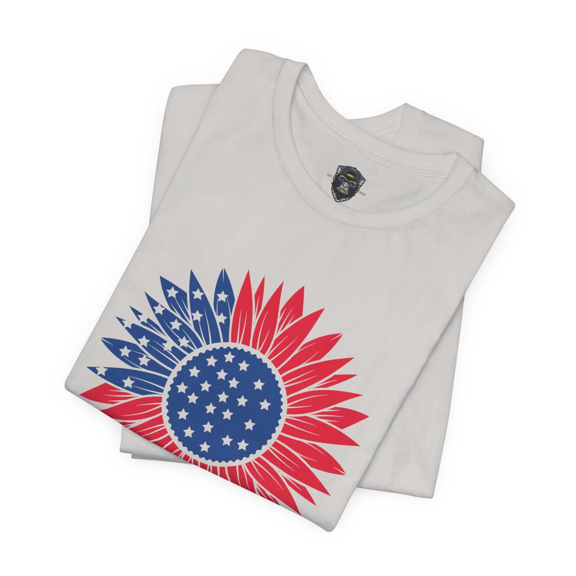 Patriotic Floral Tee, 4th of July T-Shirt, Unisex Graphic Shirt, Summer Festival Wear
