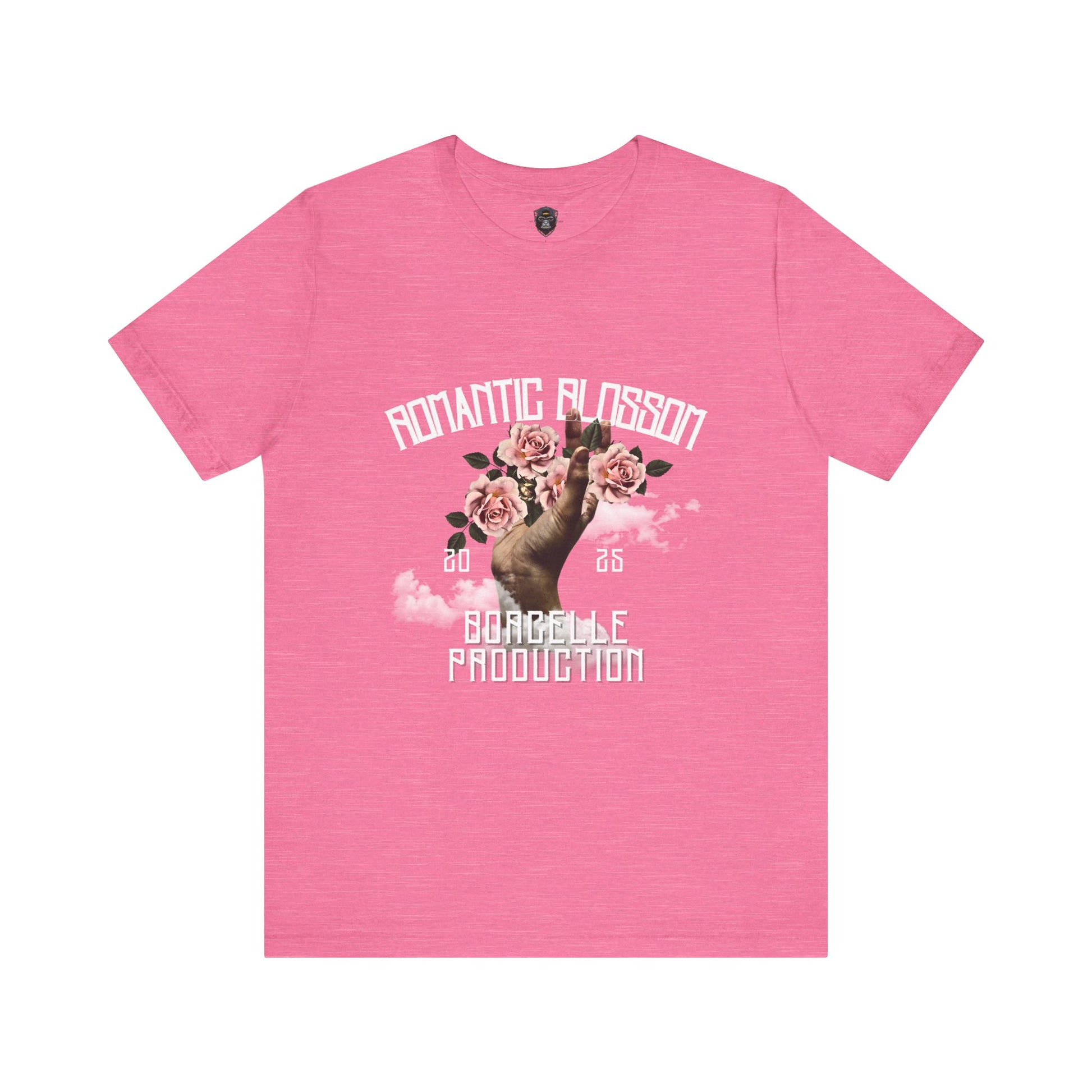 Romantic Blossom Jersey Tee, Trendy Graphic Tee, Floral T-Shirt