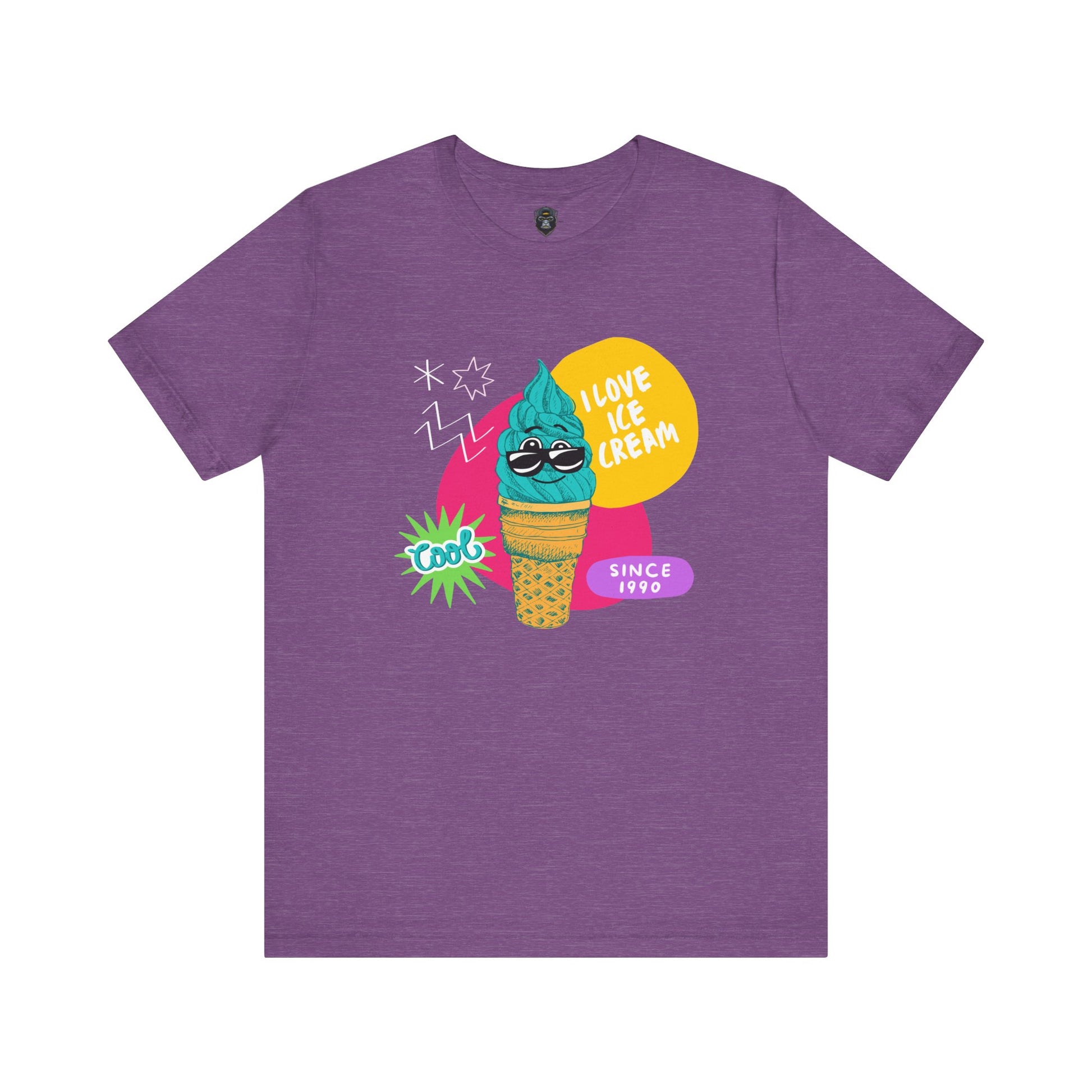 I Love Ice Cream Jersey Tee, Cool Summer Shirt, Fun Graphic Tee, Ice Cream Lover Gift
