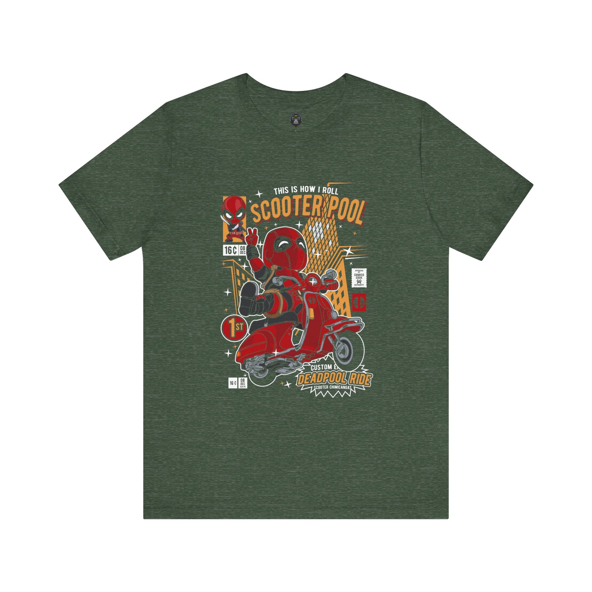 Retro Scooter Pool Tee, Unisex Jersey T-Shirt, Vintage Motorcycle Shirt, Gift for Him/Her