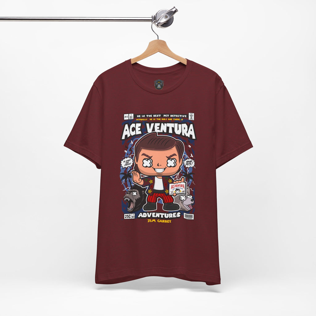 Ace Ventura Adventures Tee, Funny Graphic T-Shirt, Unisex Short Sleeve Tee, Pet Lover Gift