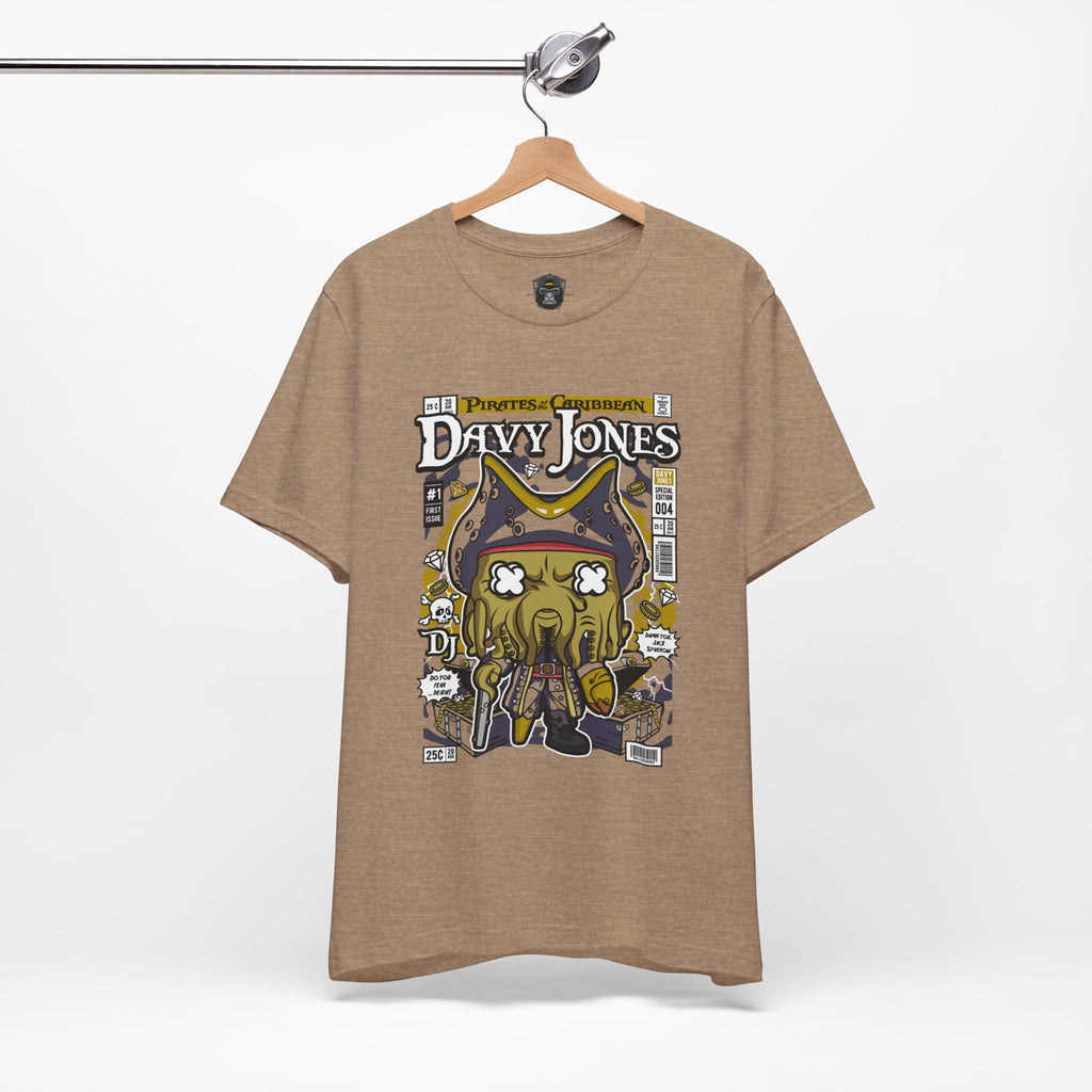 Davy Jones Graphic Tee | Unisex Jersey Short Sleeve Shirt, Pirate Themed Apparel