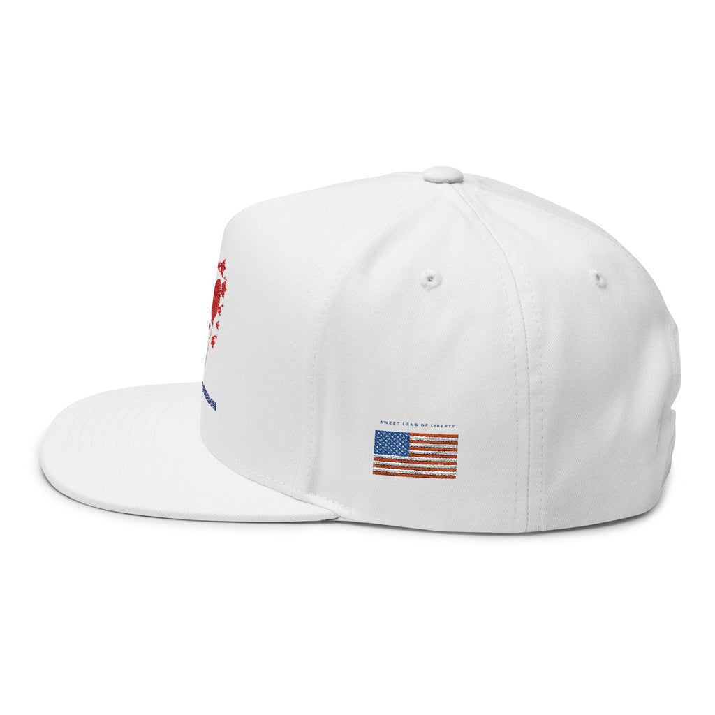 Celebrate Freedom Flat Bill Cap | Embroidered Patriotic Hat, Unisex Baseball Cap, Party Accessory, Summer Outdoors, 4th of July