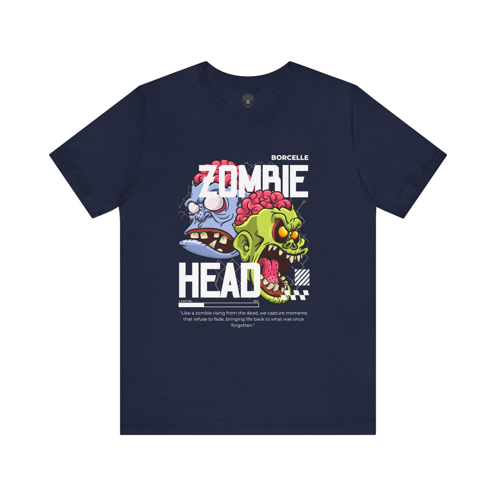 Zombie Head Graphic Tee, T-Shirt for Horror Fans, Fun Gift for Halloween