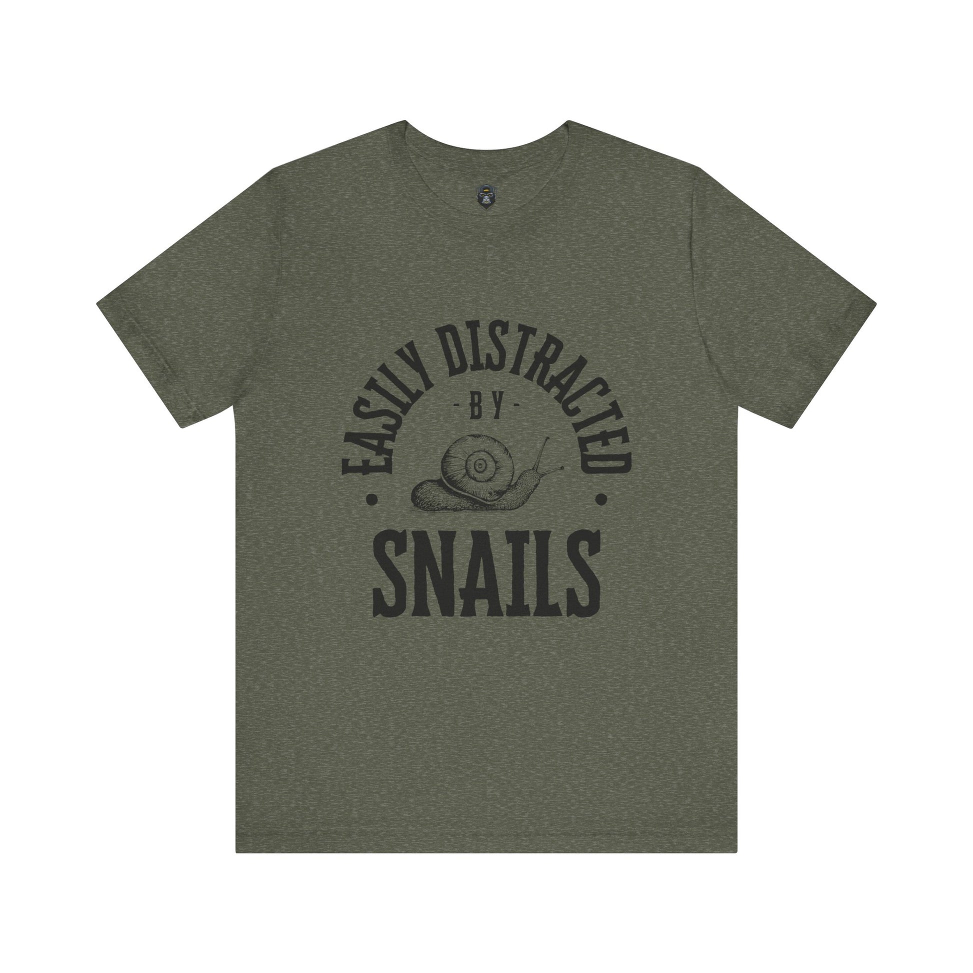 Easily Distracted by Snails Tee, Relaxed Graphic T-Shirt, Snail Lover Gift