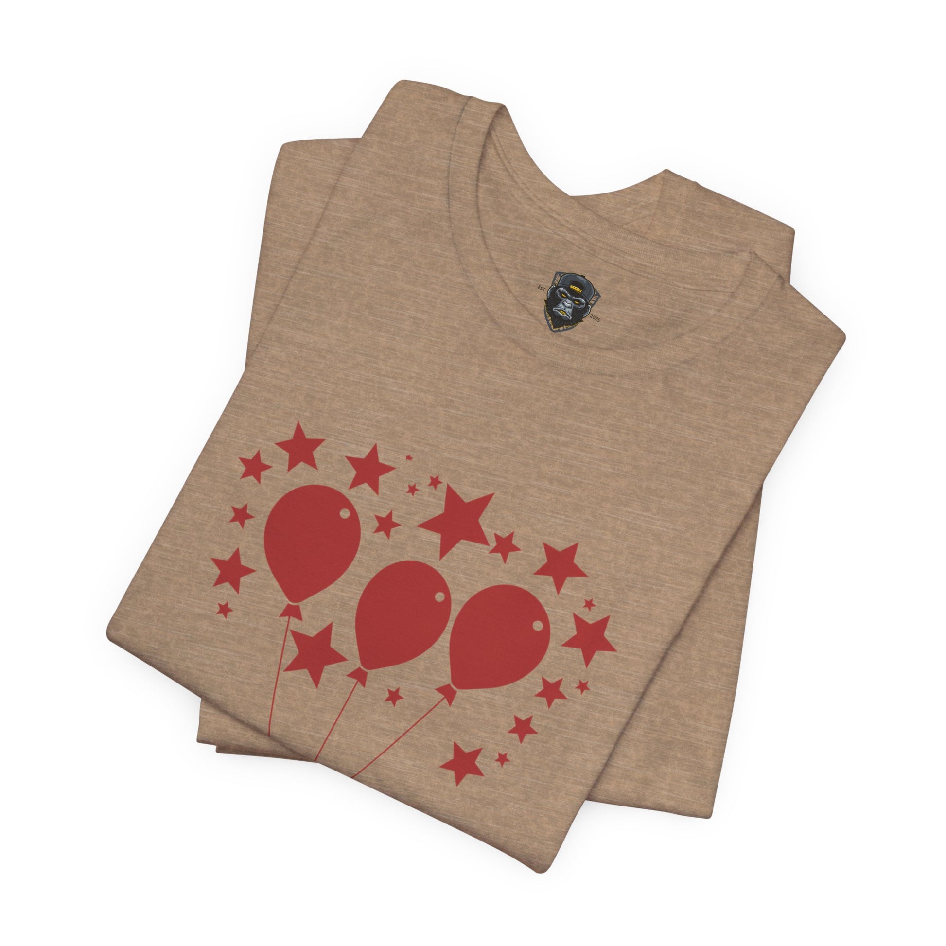 Celebrate Freedom Balloon Tee, Unisex Jersey Tee, July 4th Shirt, Party Wear