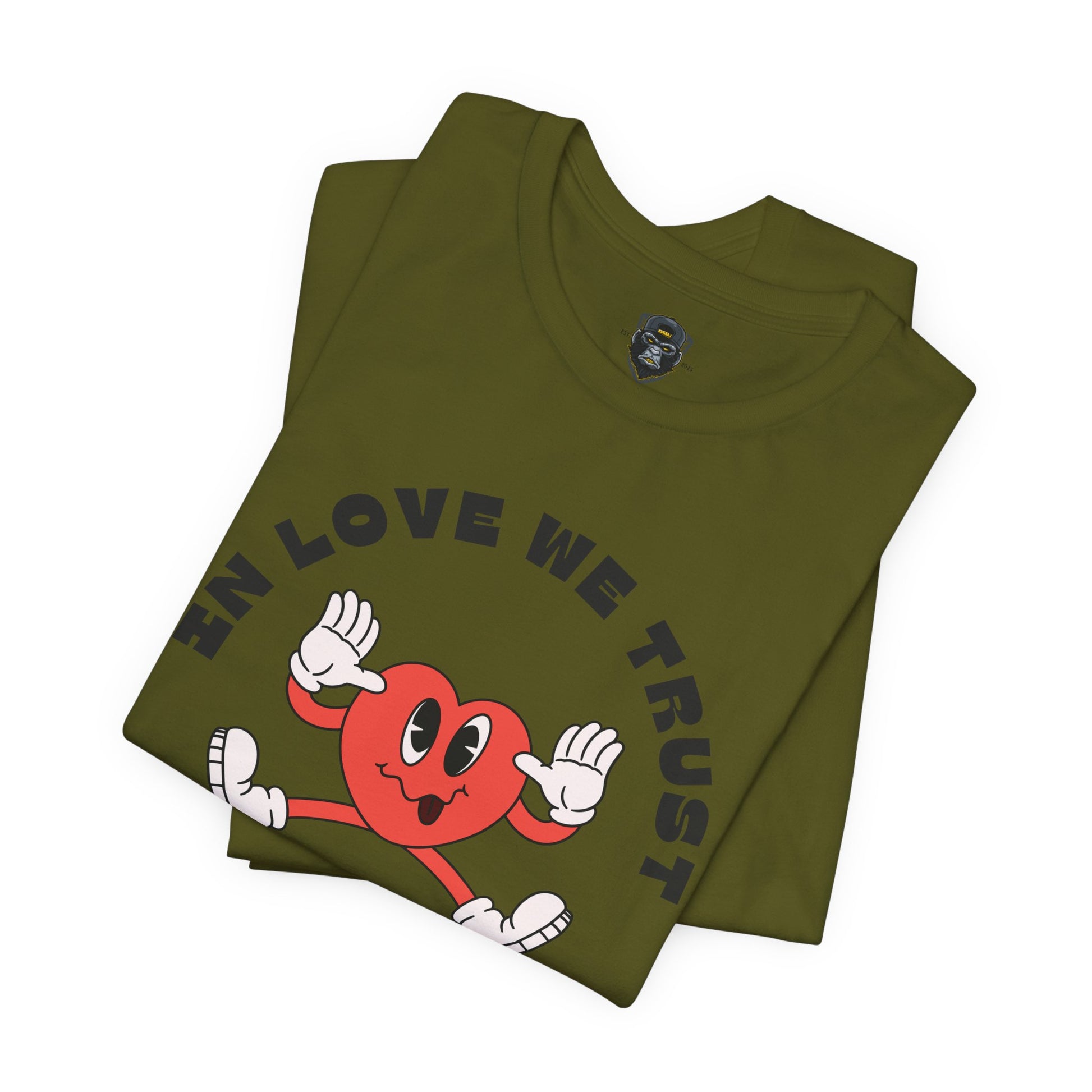 Fun Heart Graphic Tee - In Love We Trust T-Shirt, Valentine's Day Gift