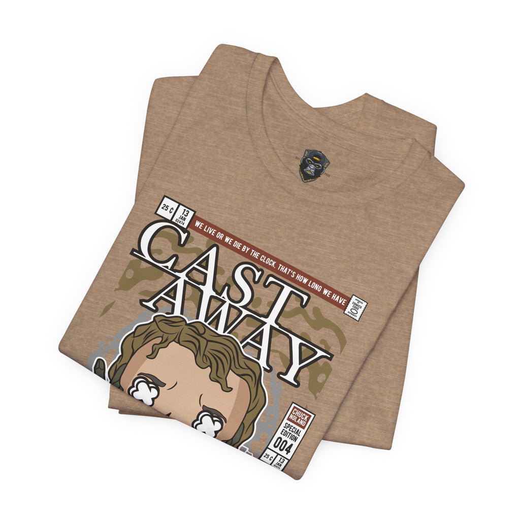 Cast Away Graphic Tee, Fun Movie T-Shirt, Casual Wear, Gift for Movie Lovers
