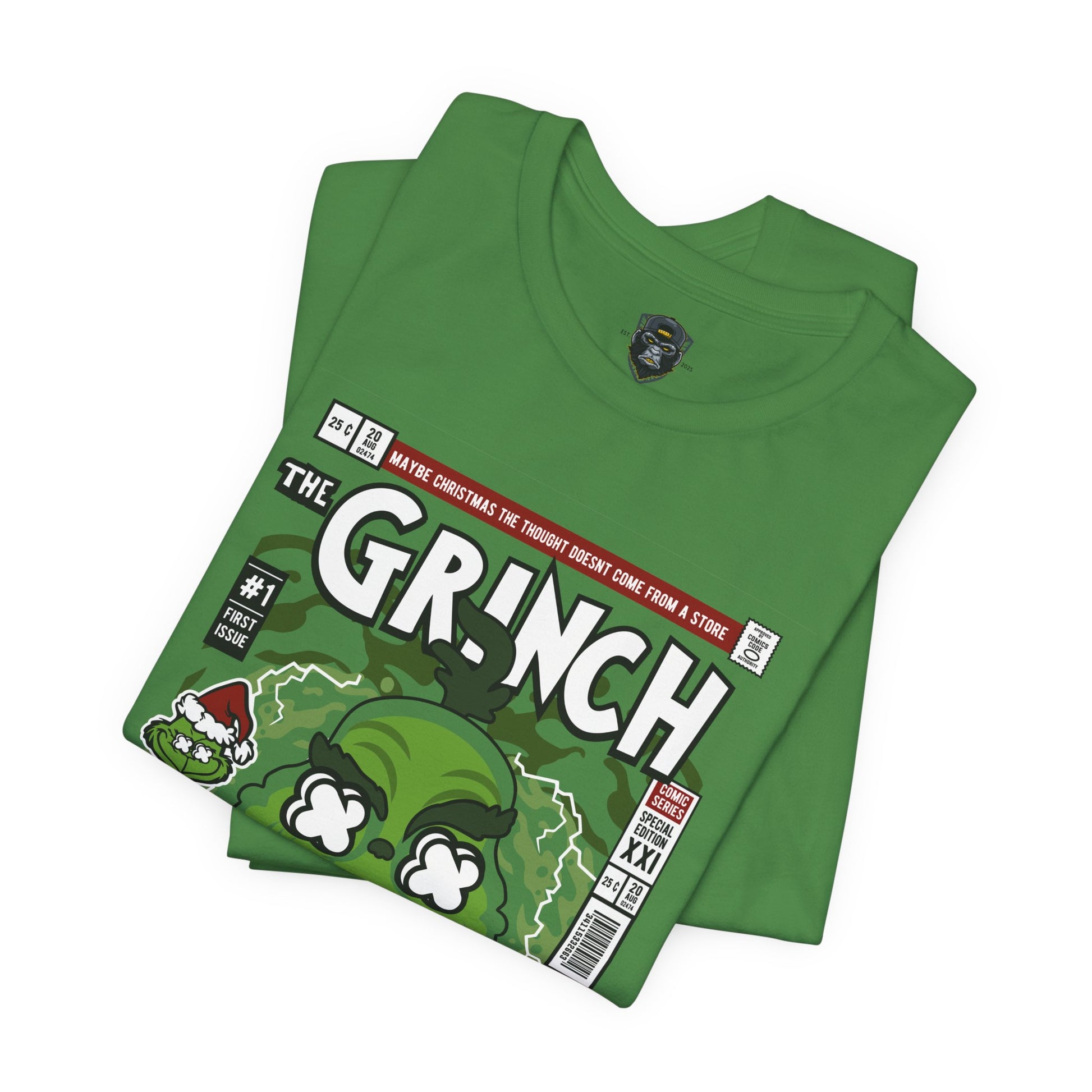 Grinch Comic Unisex Tee, Fun Holiday T-Shirt, Christmas Party Wear, Ugly Sweater Alternative