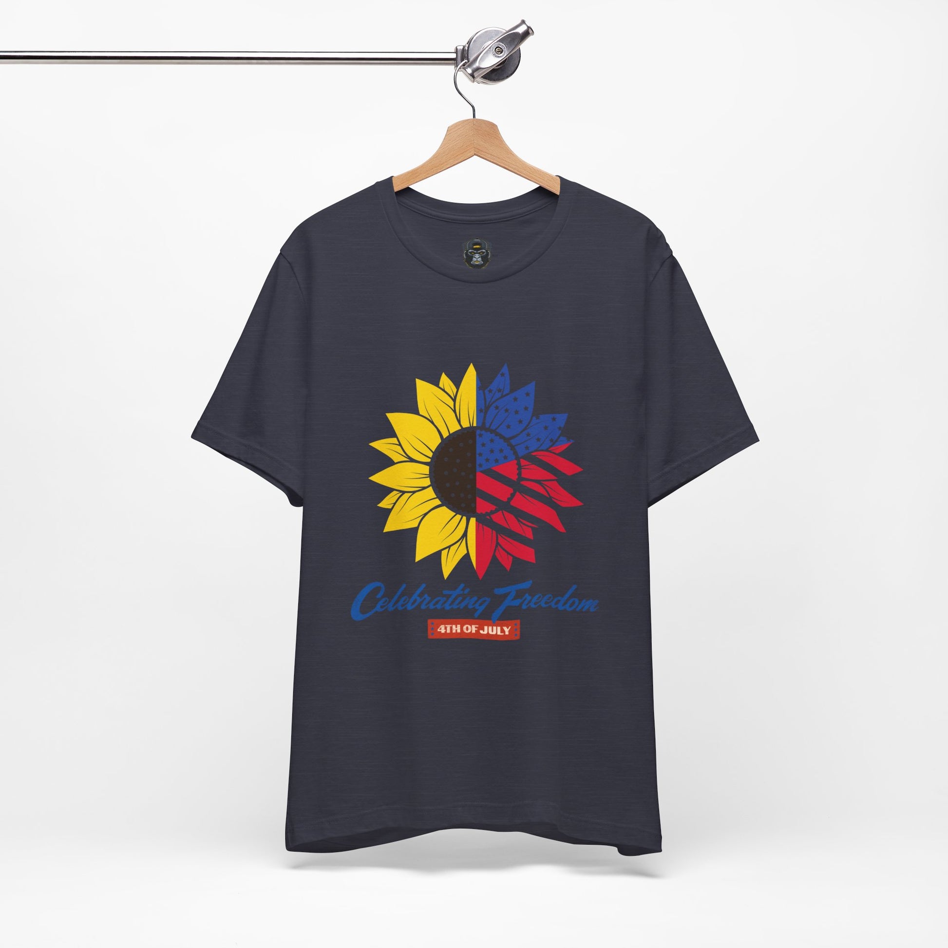 Patriotic Sunflower Tee, Celebrate Freedom T-Shirt, 4th of July Shirt, Unisex Independence Day Top