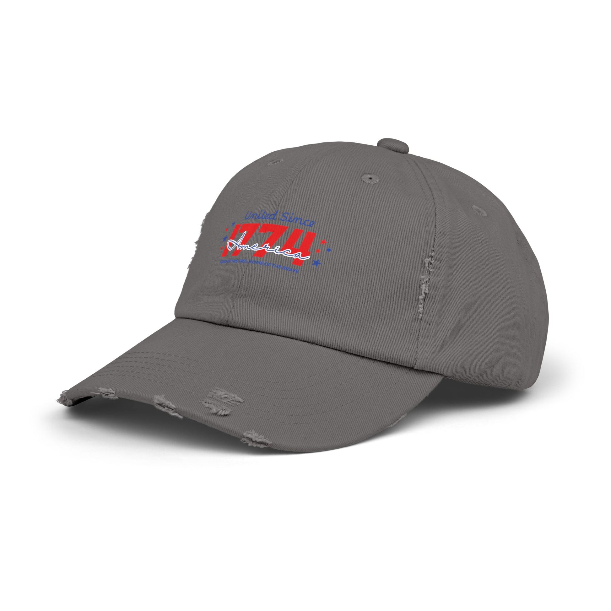 Unisex Distressed Cap - Vintage Style Adjustable Hat, Casual Fashion Accessory
