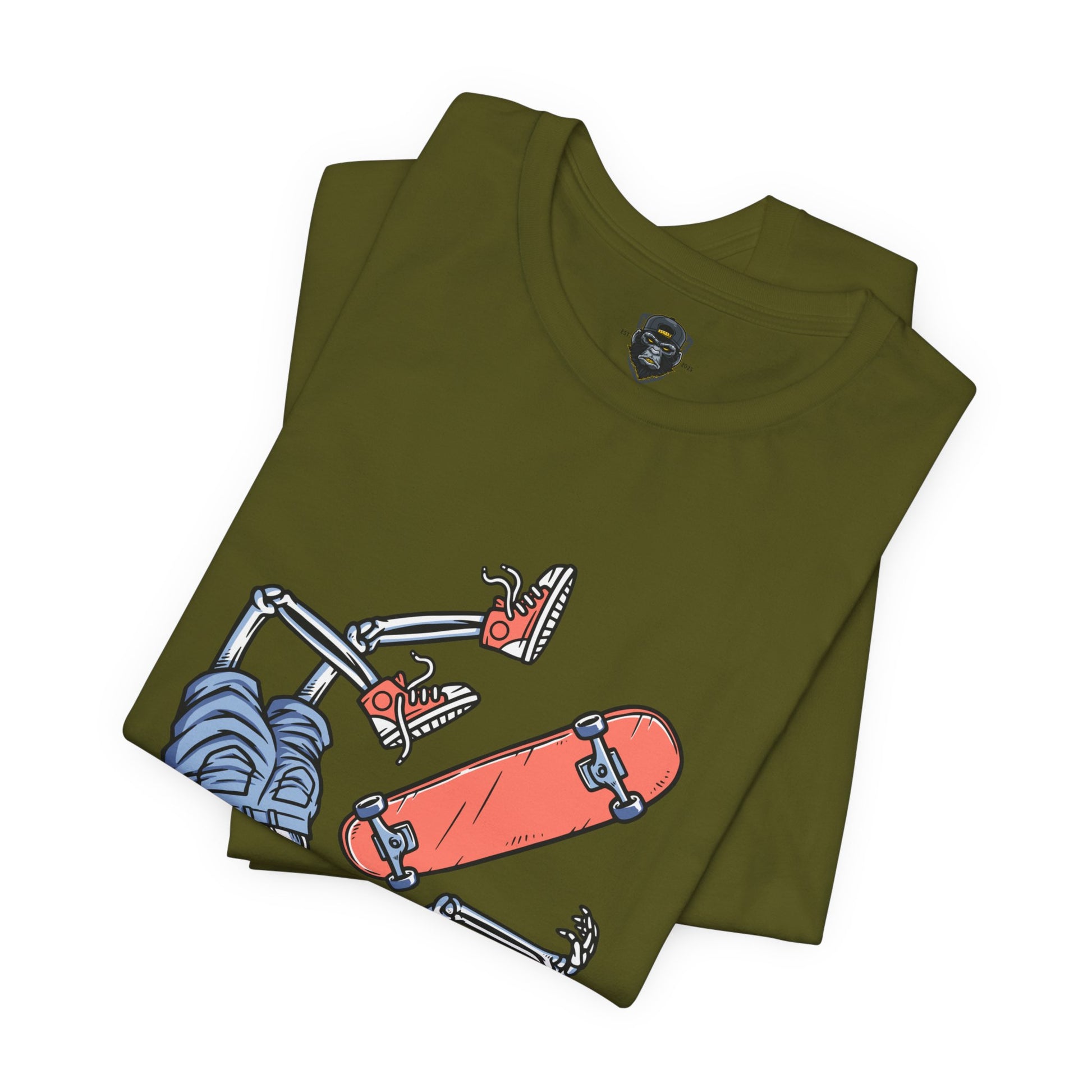 Skateboard Graphic Tee, Casual Streetwear Shirt, Cool Gift for Skaters