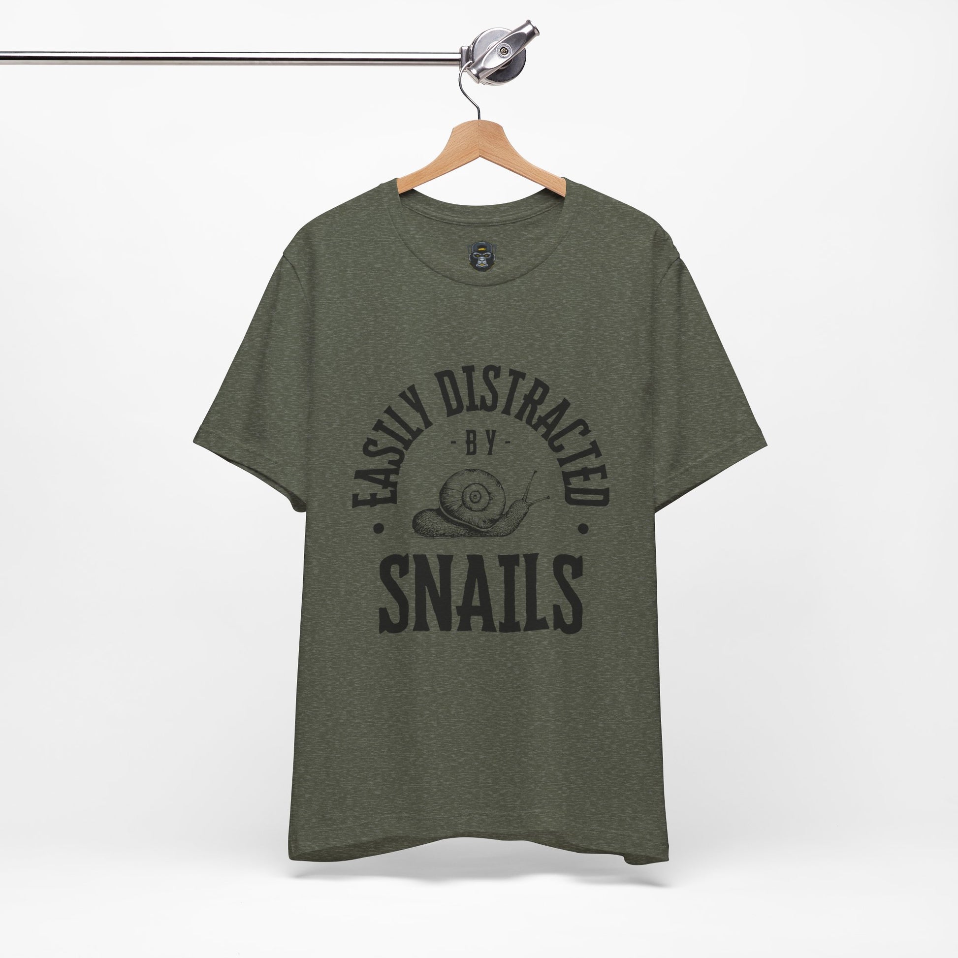 Easily Distracted by Snails Tee, Relaxed Graphic T-Shirt, Snail Lover Gift