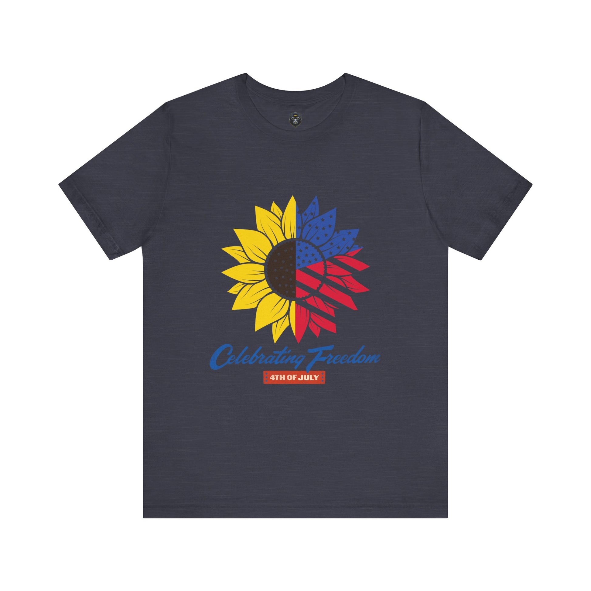 Patriotic Sunflower Tee, Celebrate Freedom T-Shirt, 4th of July Shirt, Unisex Independence Day Top