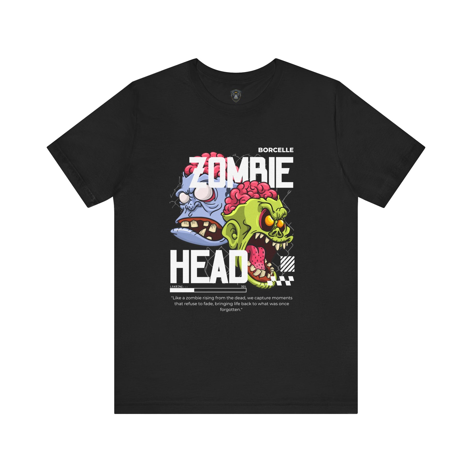 Zombie Head Graphic Tee, T-Shirt for Horror Fans, Fun Gift for Halloween
