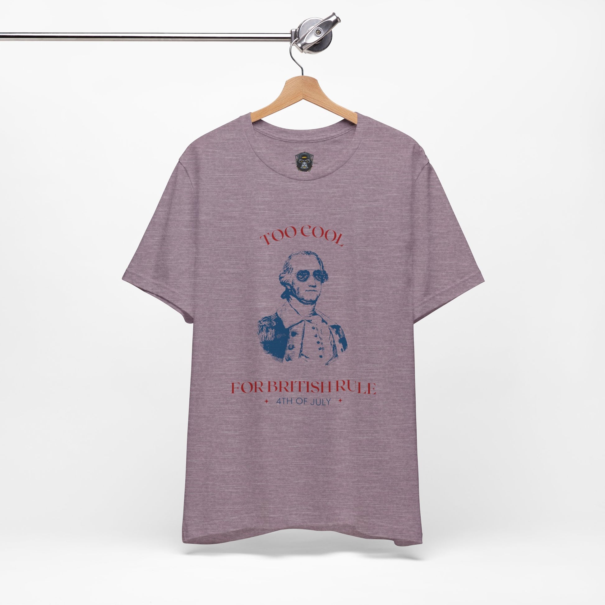 4th of July Vintage Graphic Tee - Too Cool for British Rule, Patriotic T-Shirt