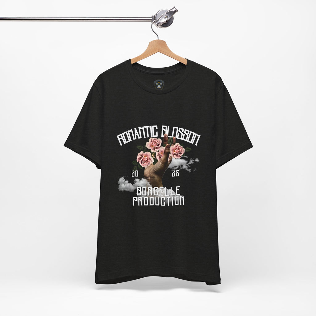 Romantic Blossom Jersey Tee, Trendy Graphic Tee, Floral T-Shirt