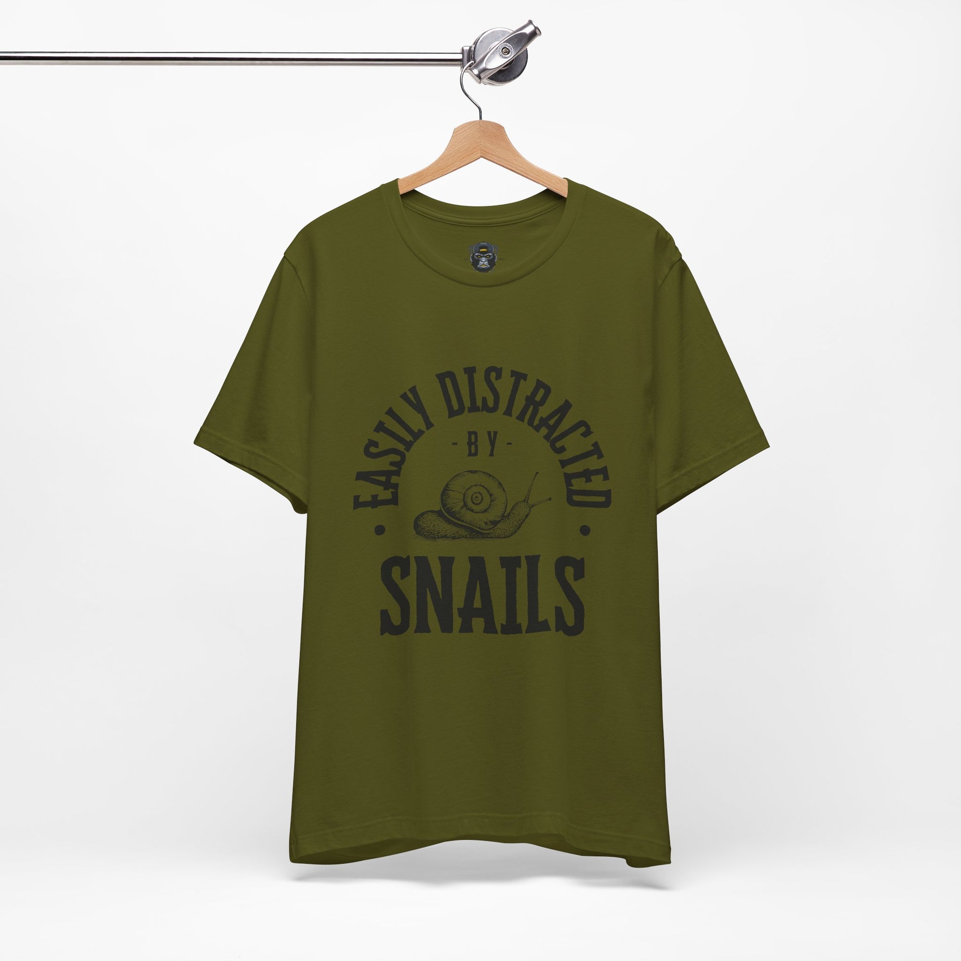 Easily Distracted by Snails Tee, Relaxed Graphic T-Shirt, Snail Lover Gift