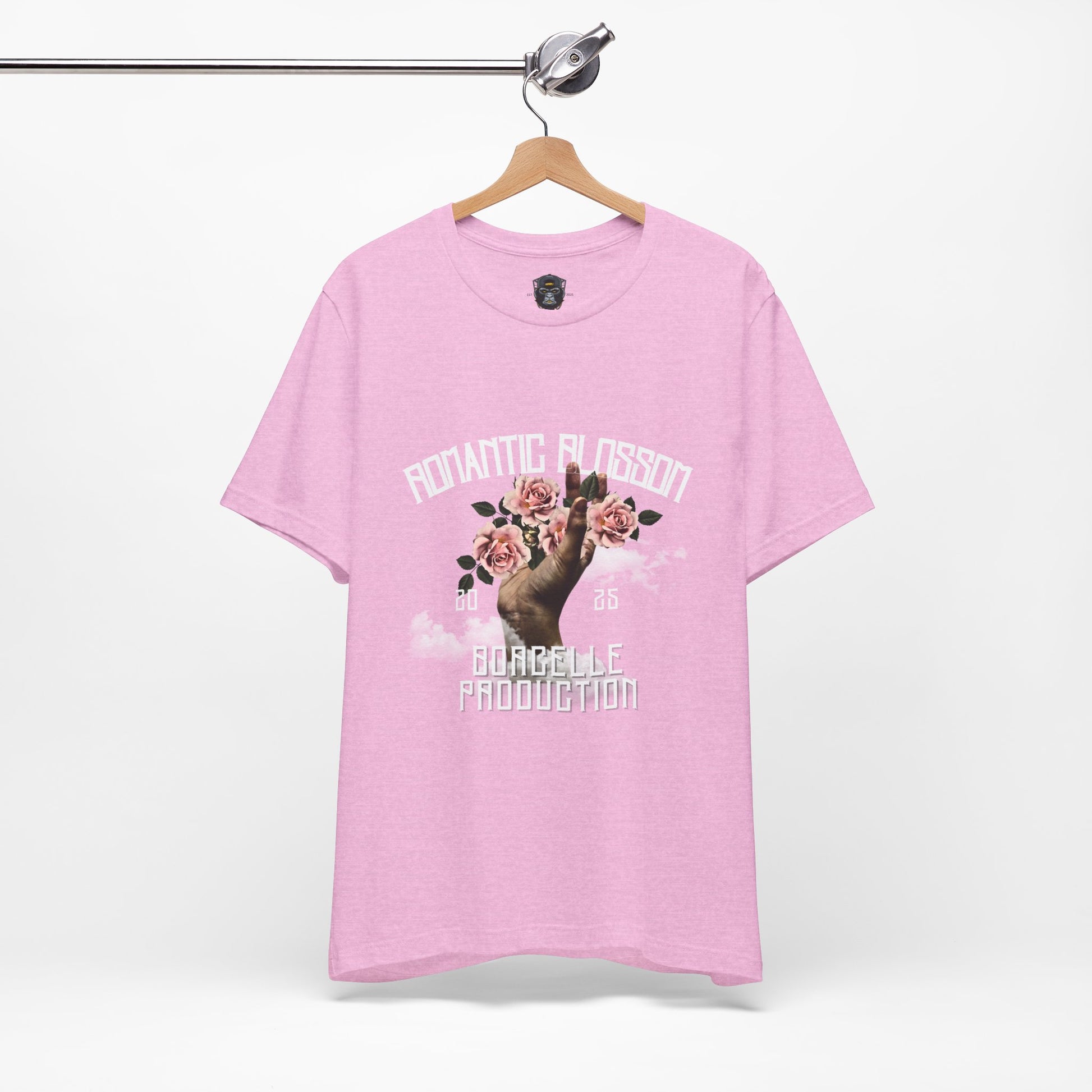 Romantic Blossom Jersey Tee, Trendy Graphic Tee, Floral T-Shirt