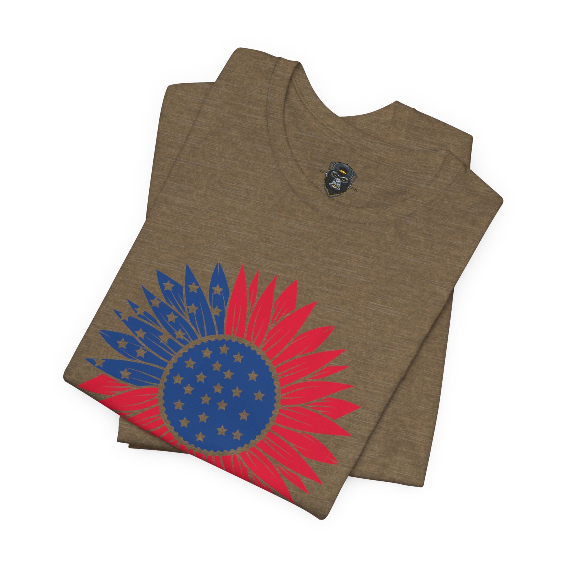 Patriotic Floral Tee, 4th of July T-Shirt, Unisex Graphic Shirt, Summer Festival Wear