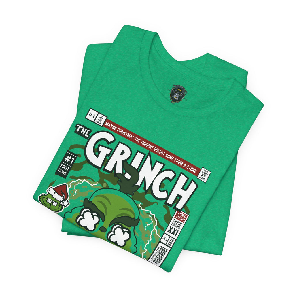 Grinch Comic Unisex Tee, Fun Holiday T-Shirt, Christmas Party Wear, Ugly Sweater Alternative