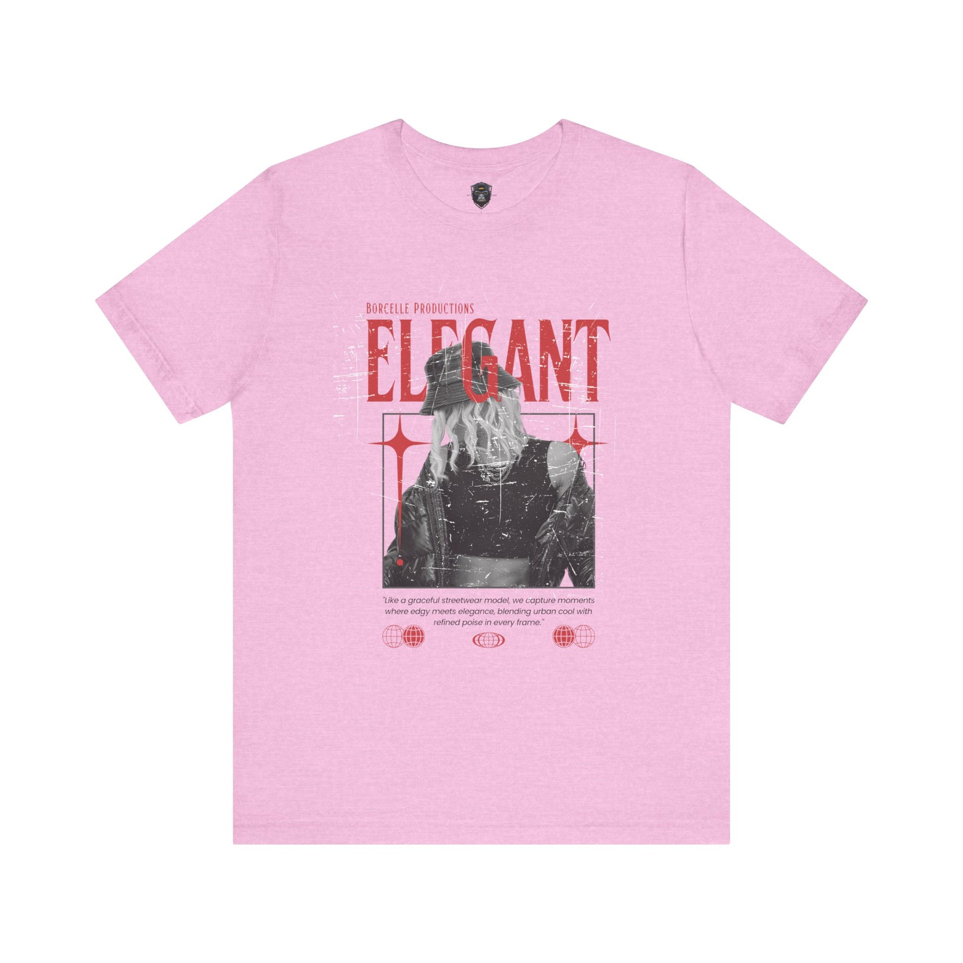 Elegant Jersey Tee, Graphic T-Shirt, Gift for Her, Trendy Apparel, Streetwear Style