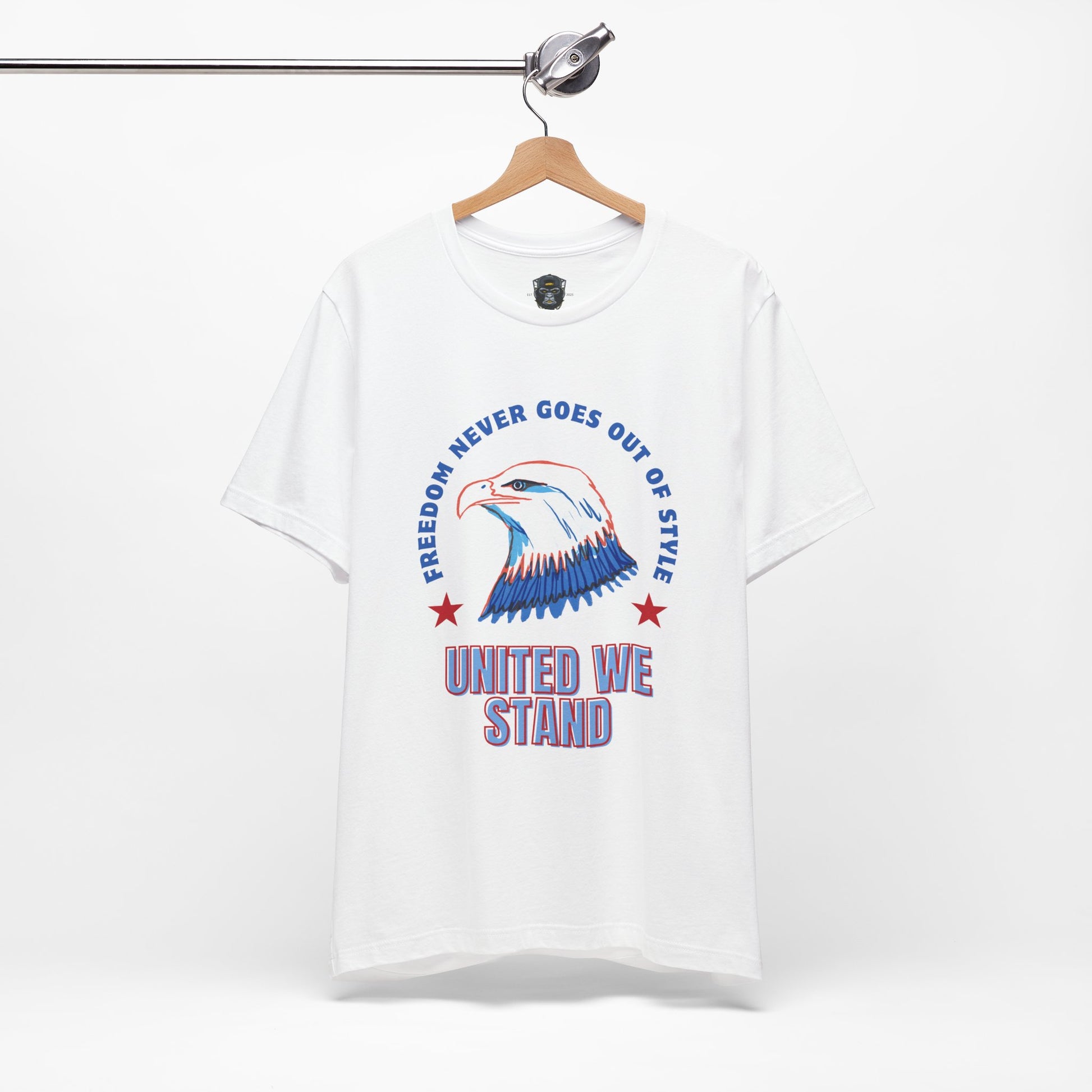 Patriotic Eagle Tee, Freedom Never Goes Out of Style Shirt, USA Pride Apparel, 4th of July Gift