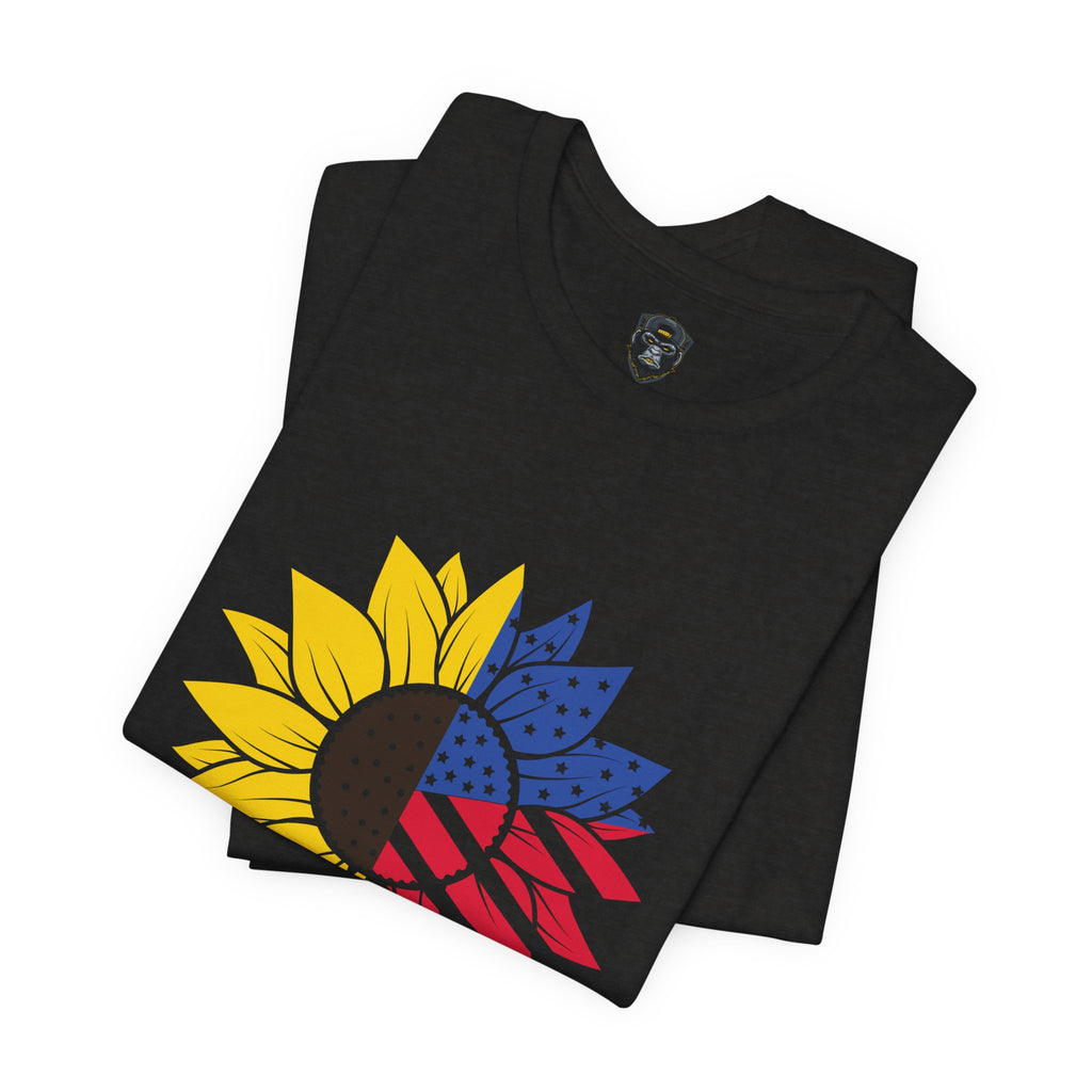 Patriotic Sunflower Tee, Celebrate Freedom T-Shirt, 4th of July Shirt, Unisex Independence Day Top