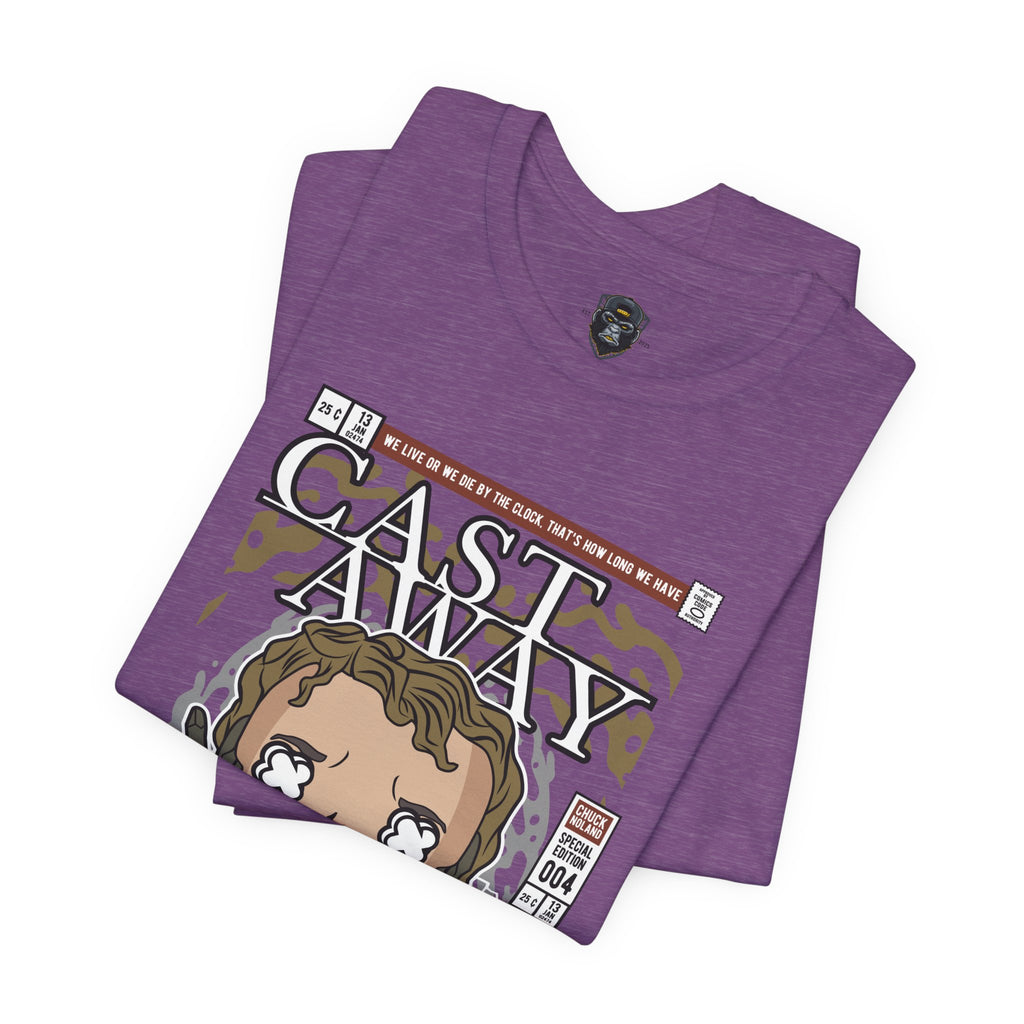 Cast Away Graphic Tee, Fun Movie T-Shirt, Casual Wear, Gift for Movie Lovers