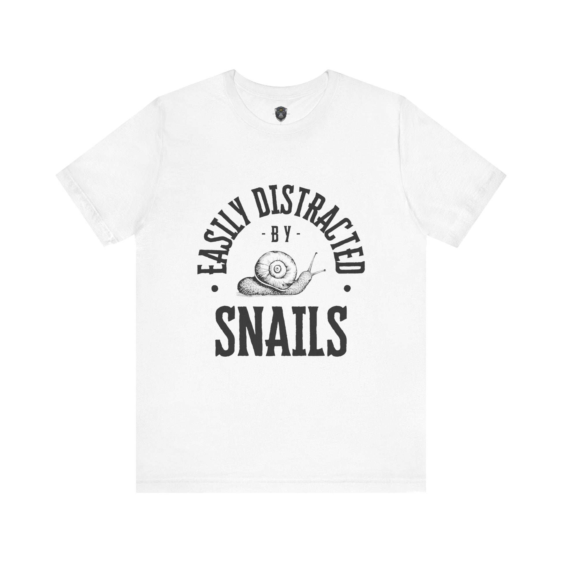 Easily Distracted by Snails Tee, Relaxed Graphic T-Shirt, Snail Lover Gift
