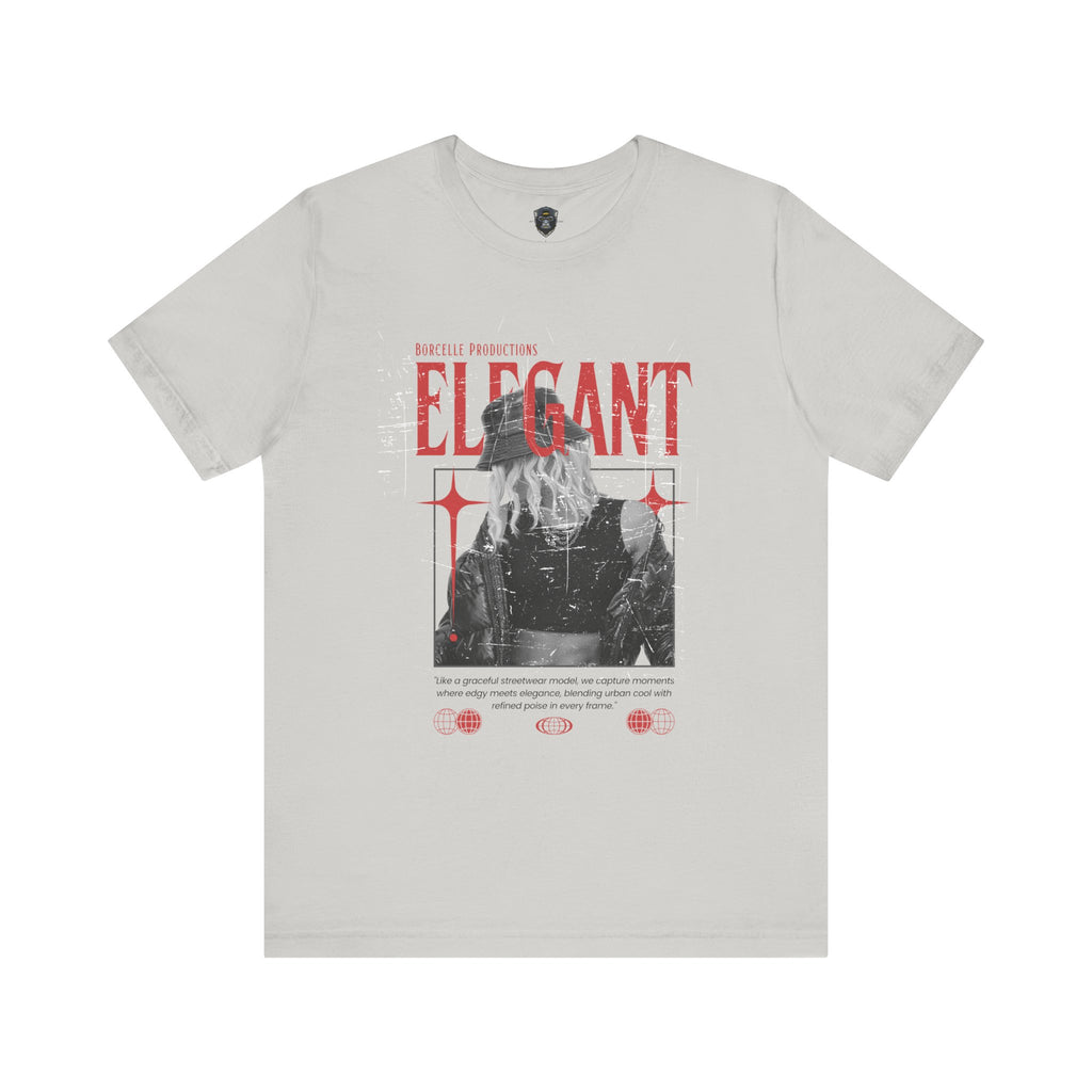Elegant Jersey Tee, Graphic T-Shirt, Gift for Her, Trendy Apparel, Streetwear Style