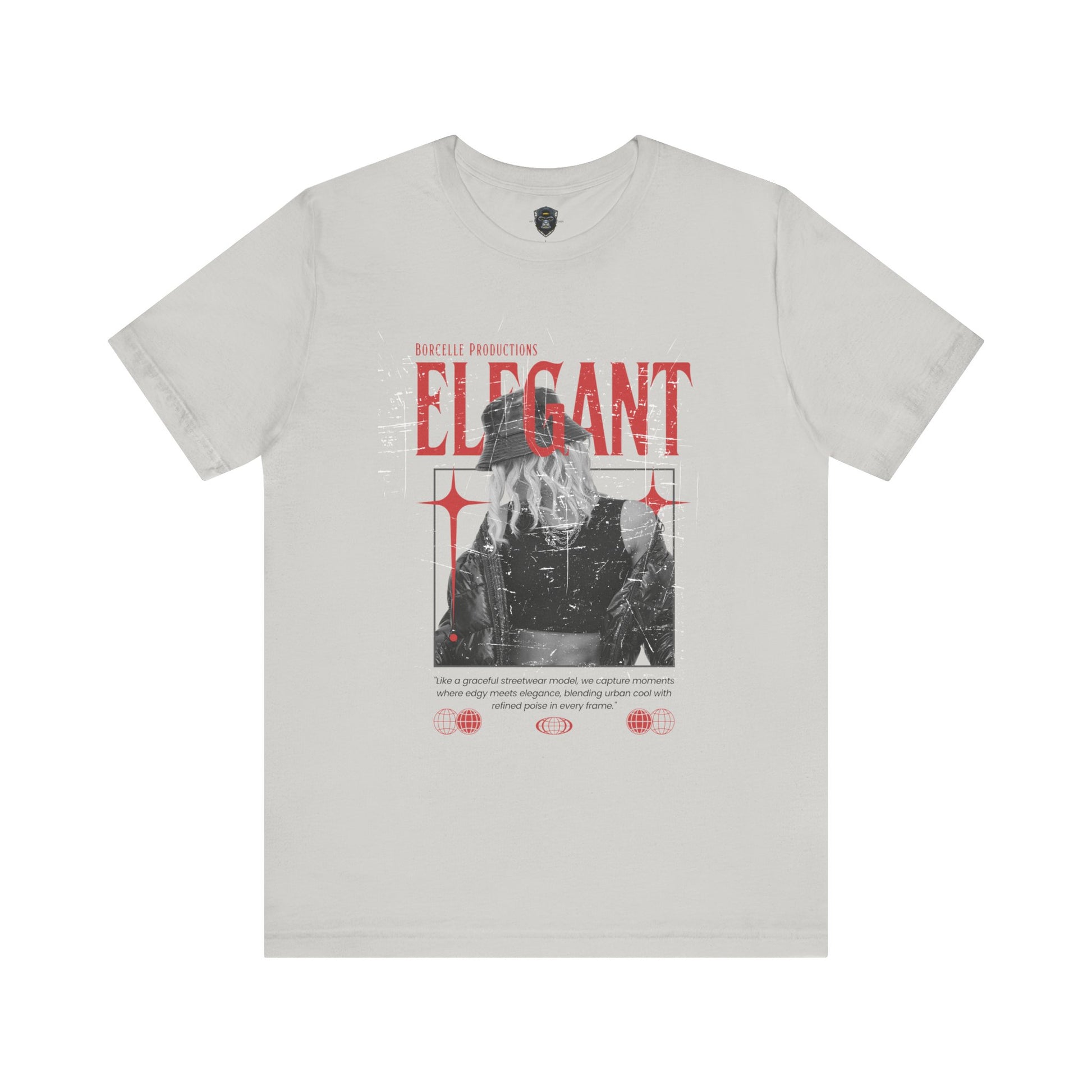 Elegant Jersey Tee, Graphic T-Shirt, Gift for Her, Trendy Apparel, Streetwear Style