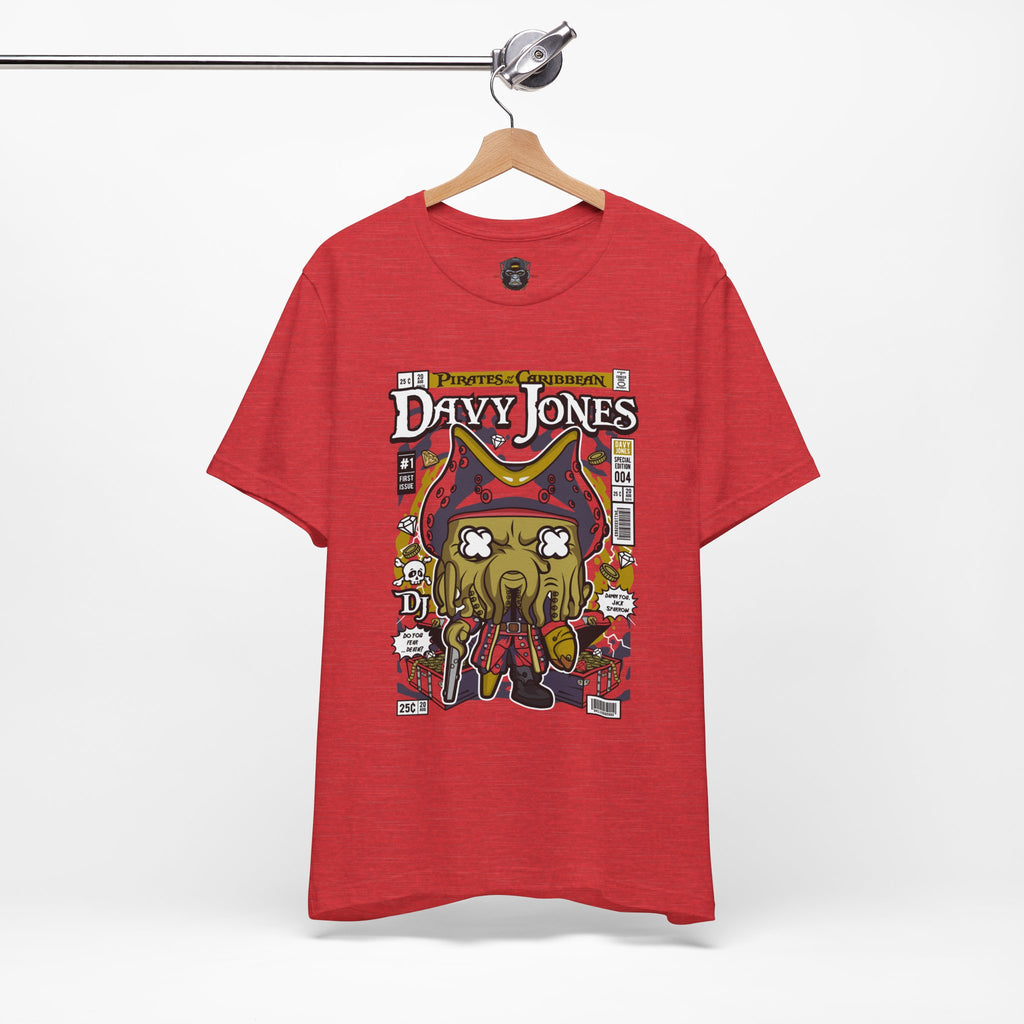Davy Jones Graphic Tee | Unisex Jersey Short Sleeve Shirt, Pirate Themed Apparel