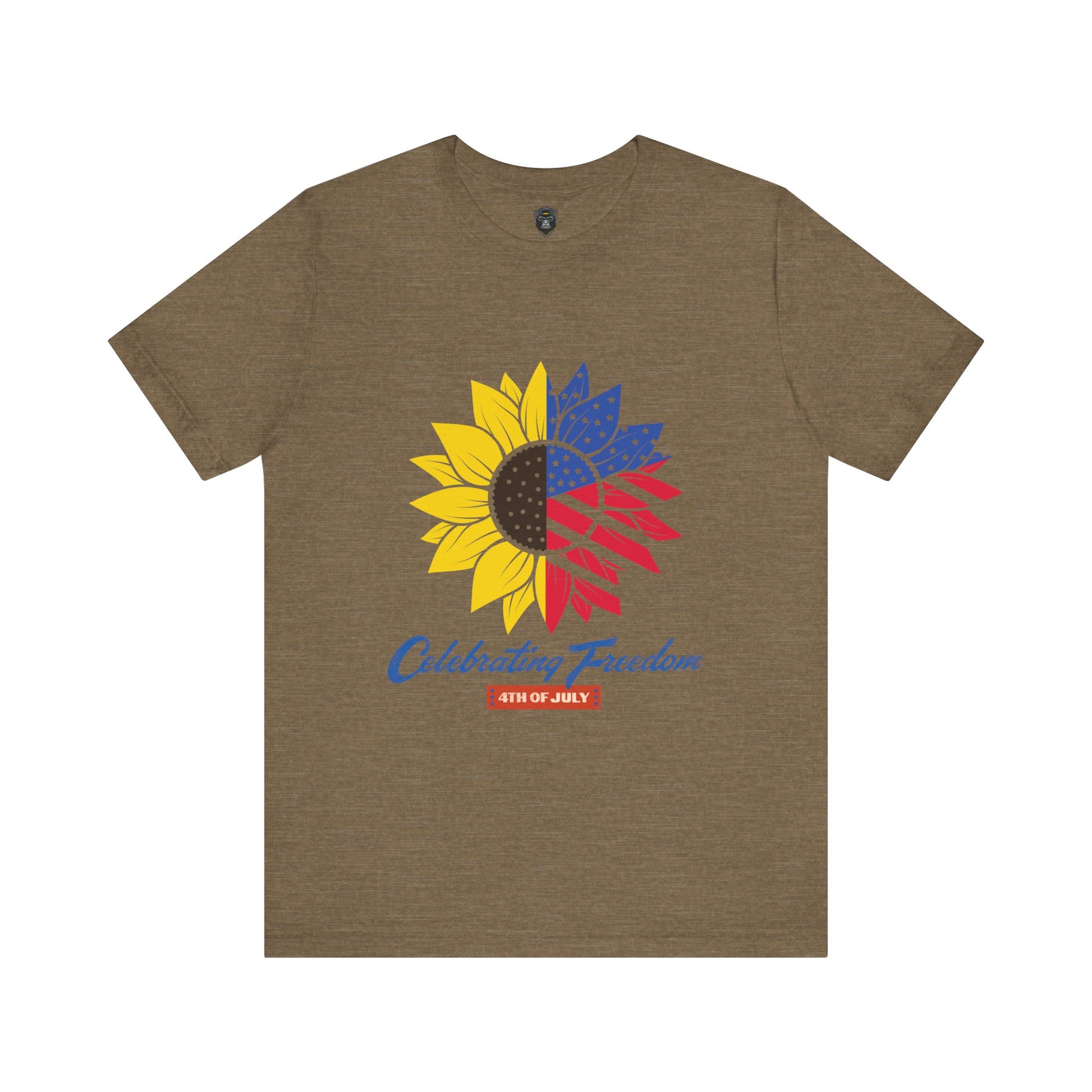 Patriotic Sunflower Tee, Celebrate Freedom T-Shirt, 4th of July Shirt, Unisex Independence Day Top