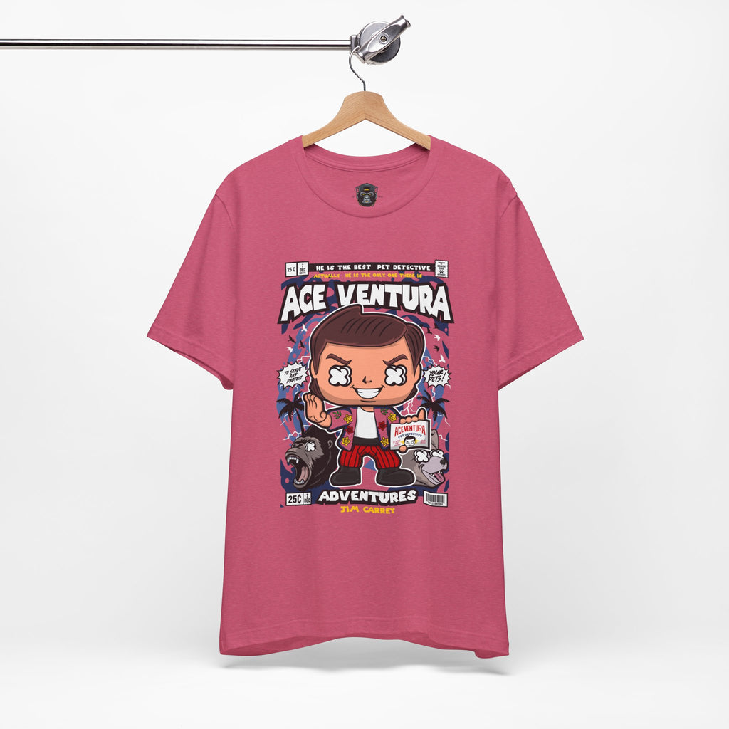 Ace Ventura Adventures Tee, Funny Graphic T-Shirt, Unisex Short Sleeve Tee, Pet Lover Gift