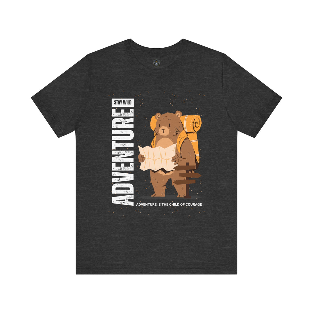 Adventure Bear Short Sleeve Tee | Stay Wild Shirt, Nature Lover Apparel, Hiking T-Shirt