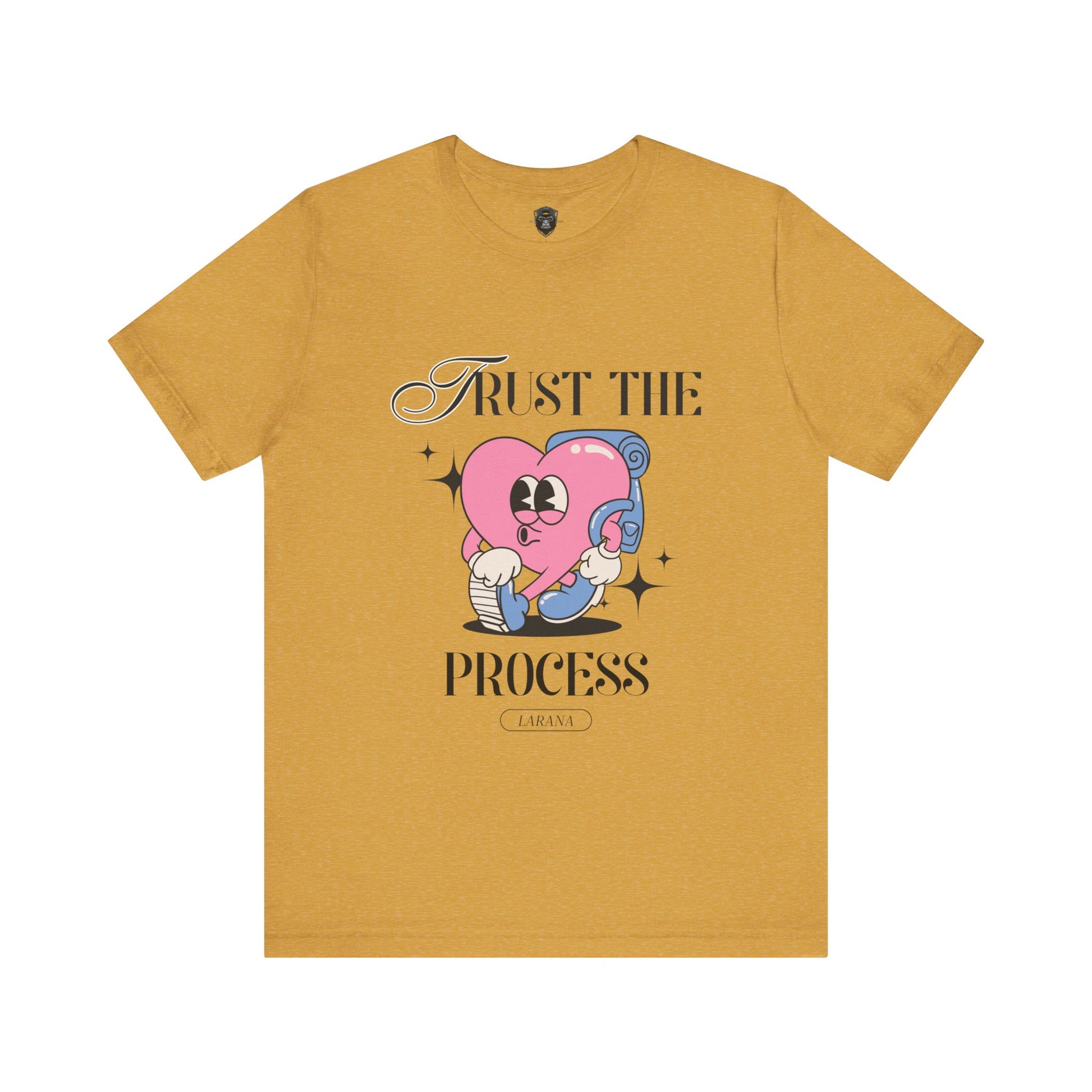 Trust The Process Heart T-Shirt, Motivational Graphic Tee, Unisex Short Sleeve Top