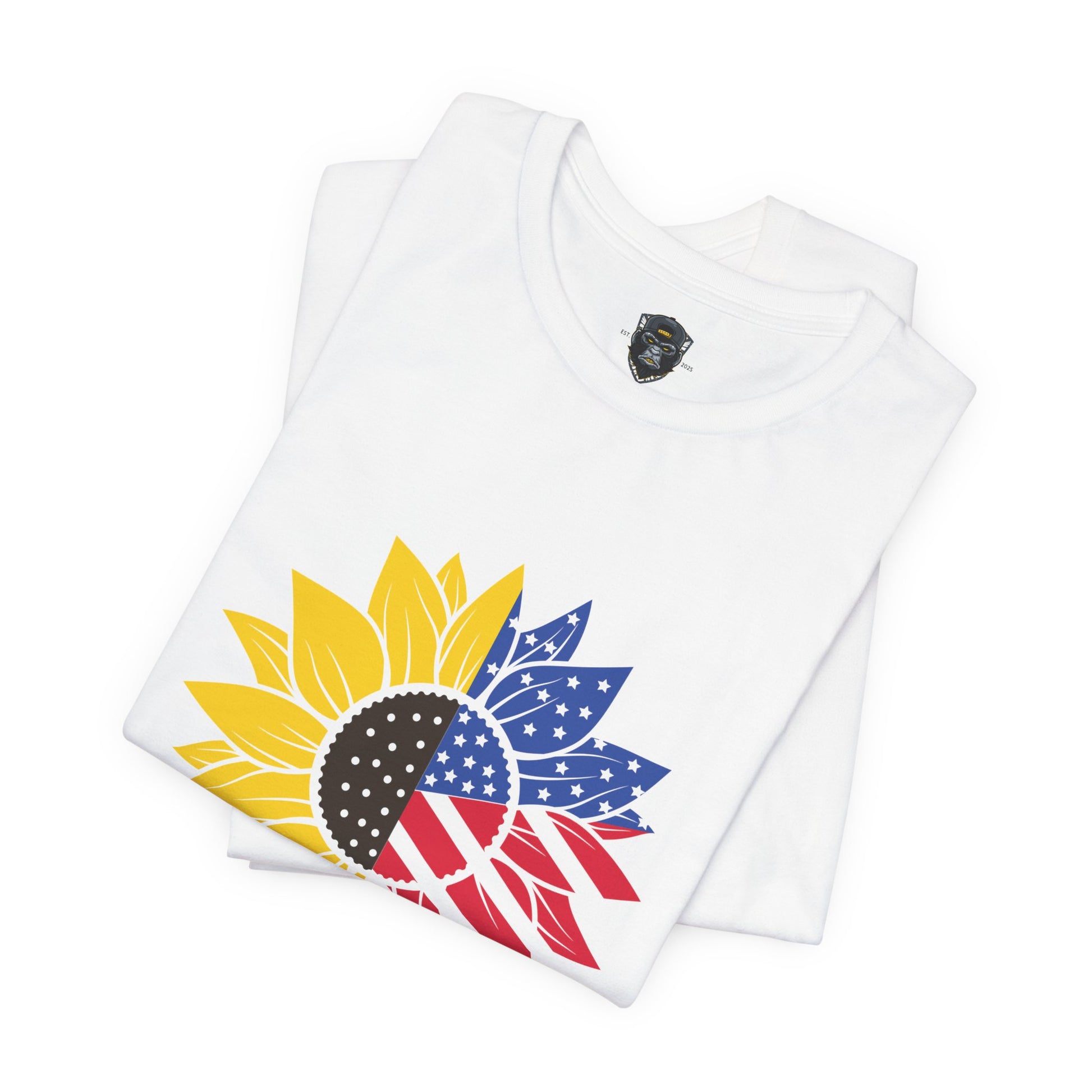 Patriotic Sunflower Tee, Celebrate Freedom T-Shirt, 4th of July Shirt, Unisex Independence Day Top