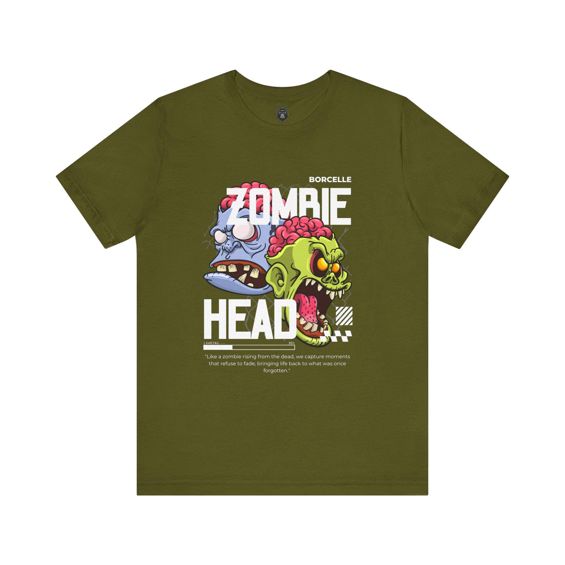 Zombie Head Graphic Tee, T-Shirt for Horror Fans, Fun Gift for Halloween