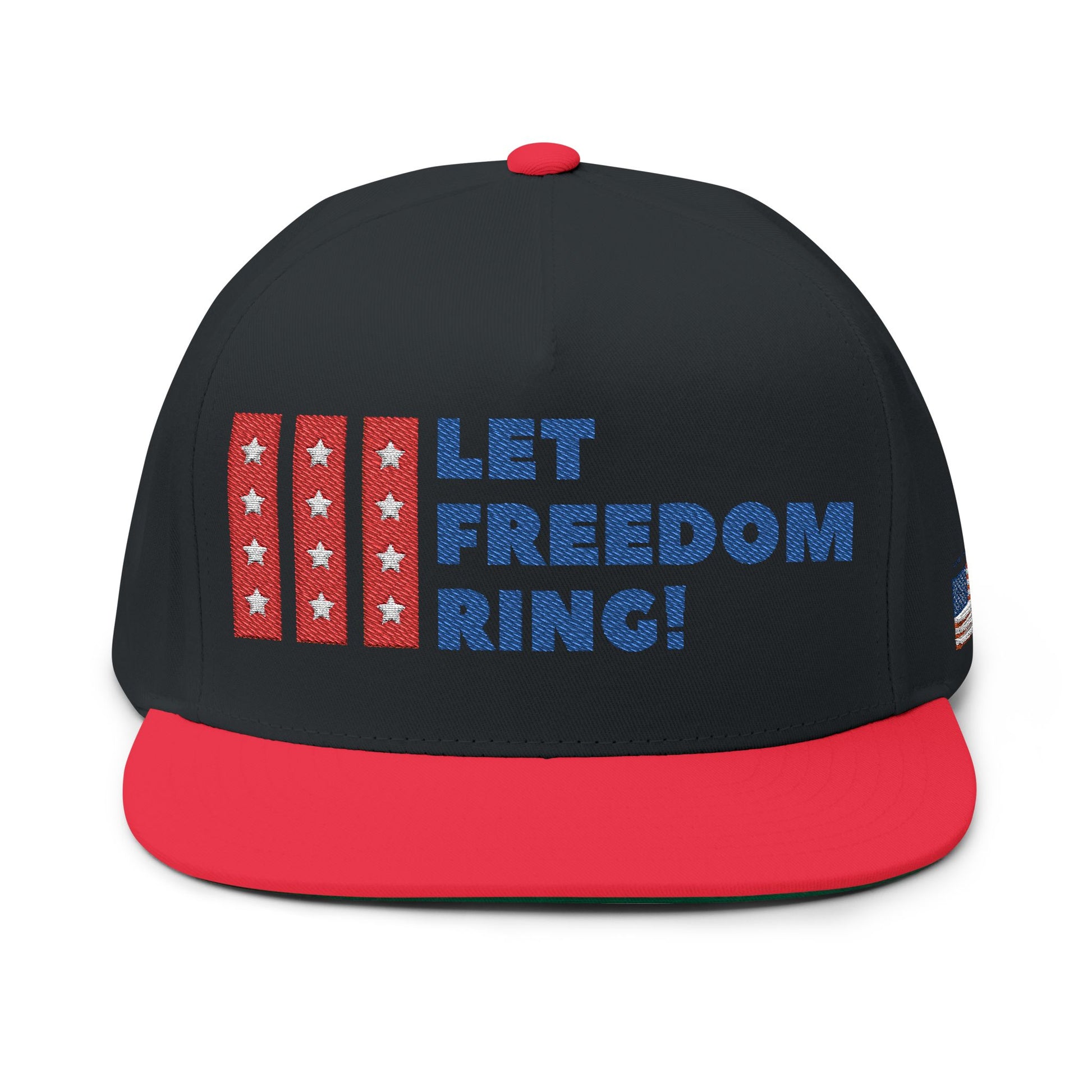 Patriotic Flat Bill Cap - 'Let Freedom Ring!' Hat for Independence Day, Gifts for Veterans, USA Pride Gear, Summer Accessories, [...]