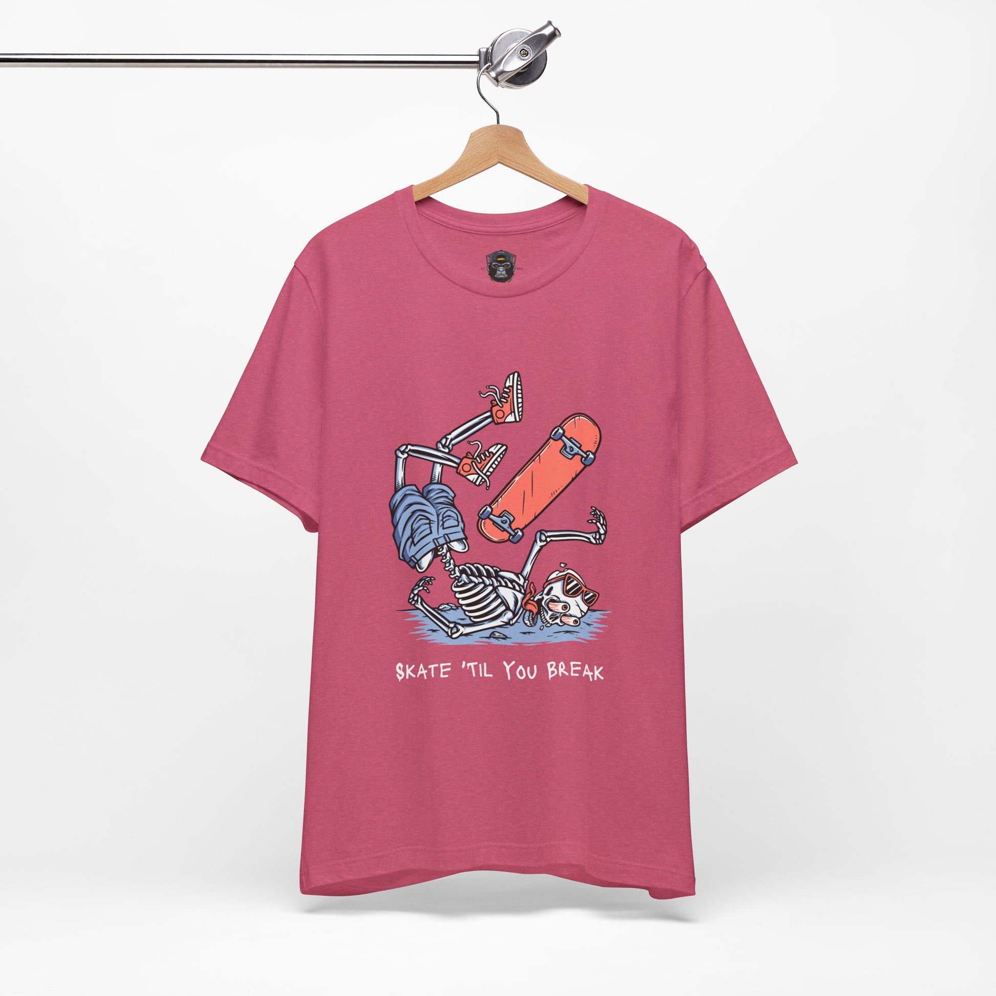 Skateboard Graphic Tee, Casual Streetwear Shirt, Cool Gift for Skaters