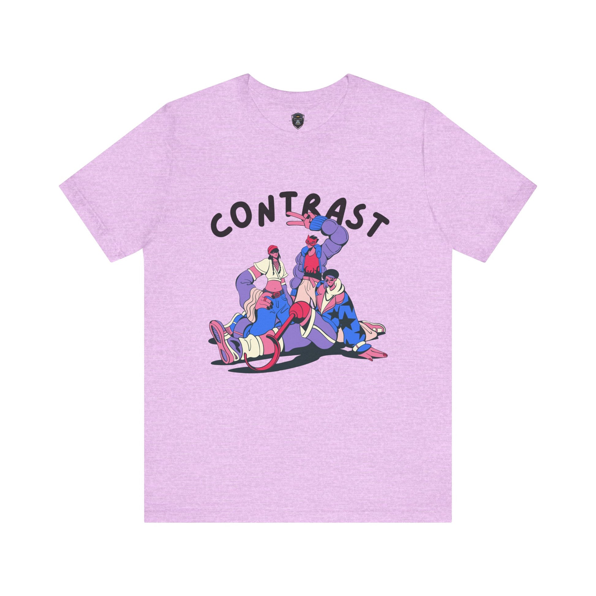 Contrast Graphic Tee, T-Shirt, Casual Wear, Street Style, Gift for Him/Her