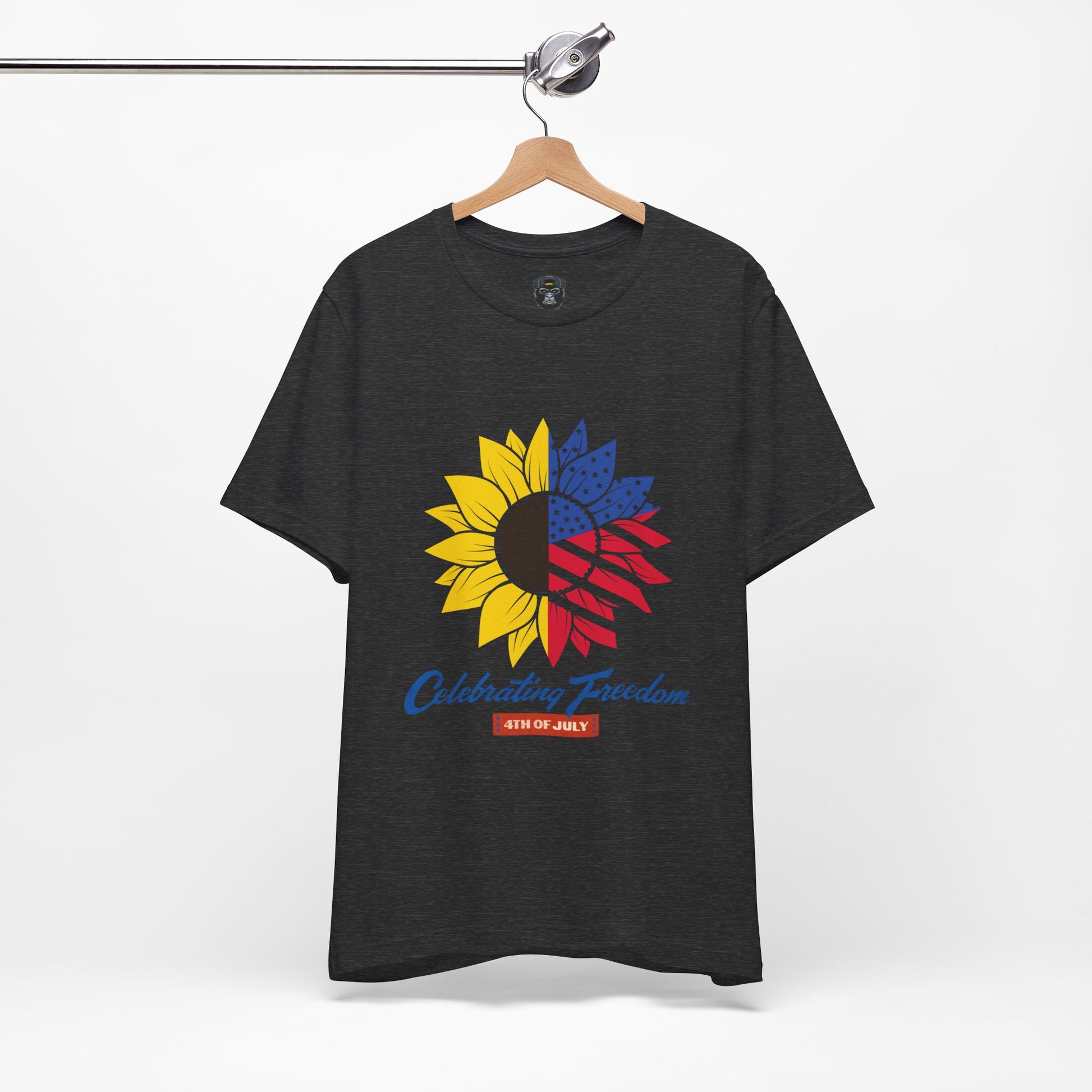 Patriotic Sunflower Tee, Celebrate Freedom T-Shirt, 4th of July Shirt, Unisex Independence Day Top