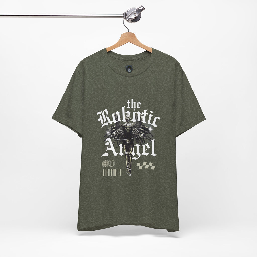 Gothic Graphic Tee - The Robotic Angel, Fashion Shirt, Edgy Streetwear