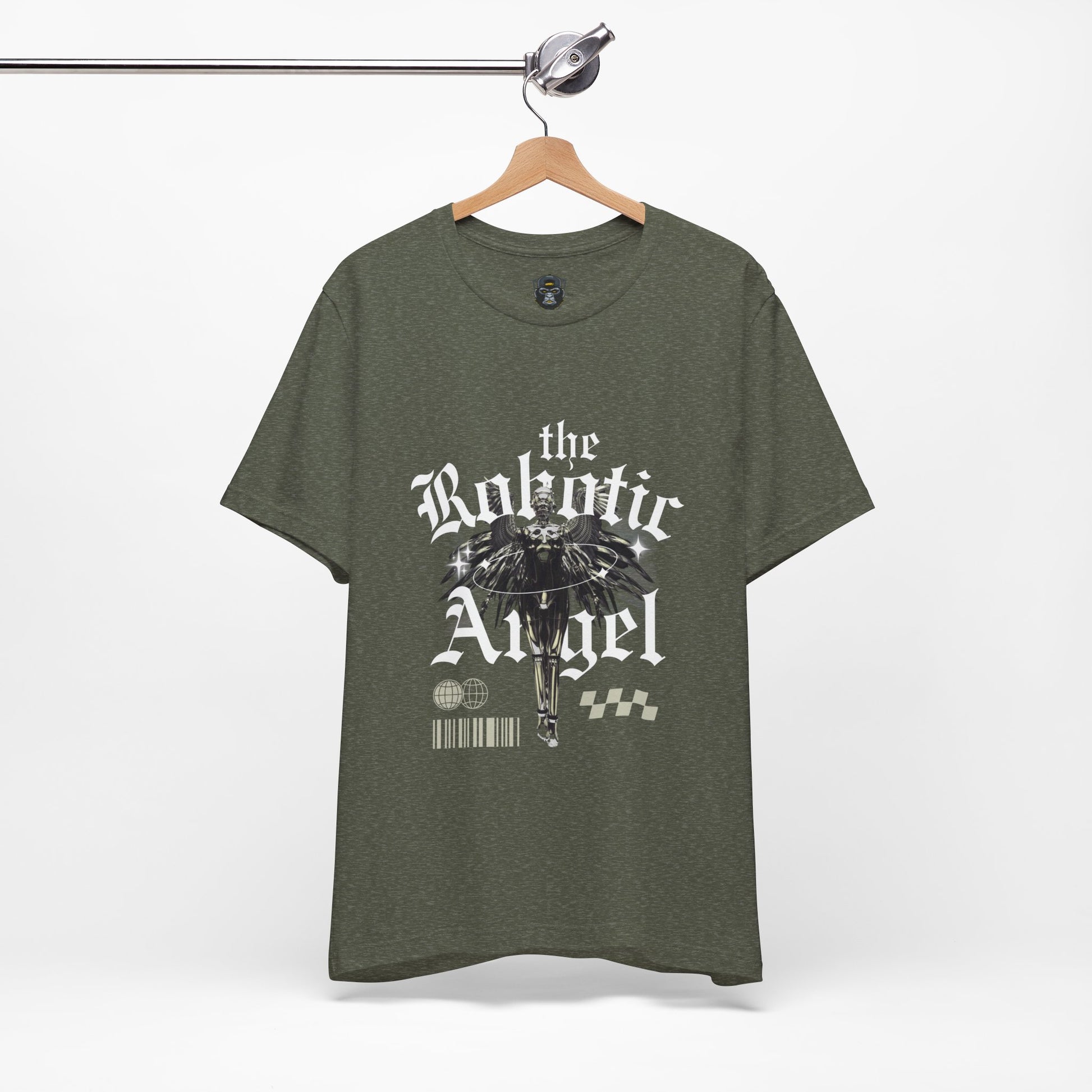 Gothic Graphic Tee - The Robotic Angel, Fashion Shirt, Edgy Streetwear