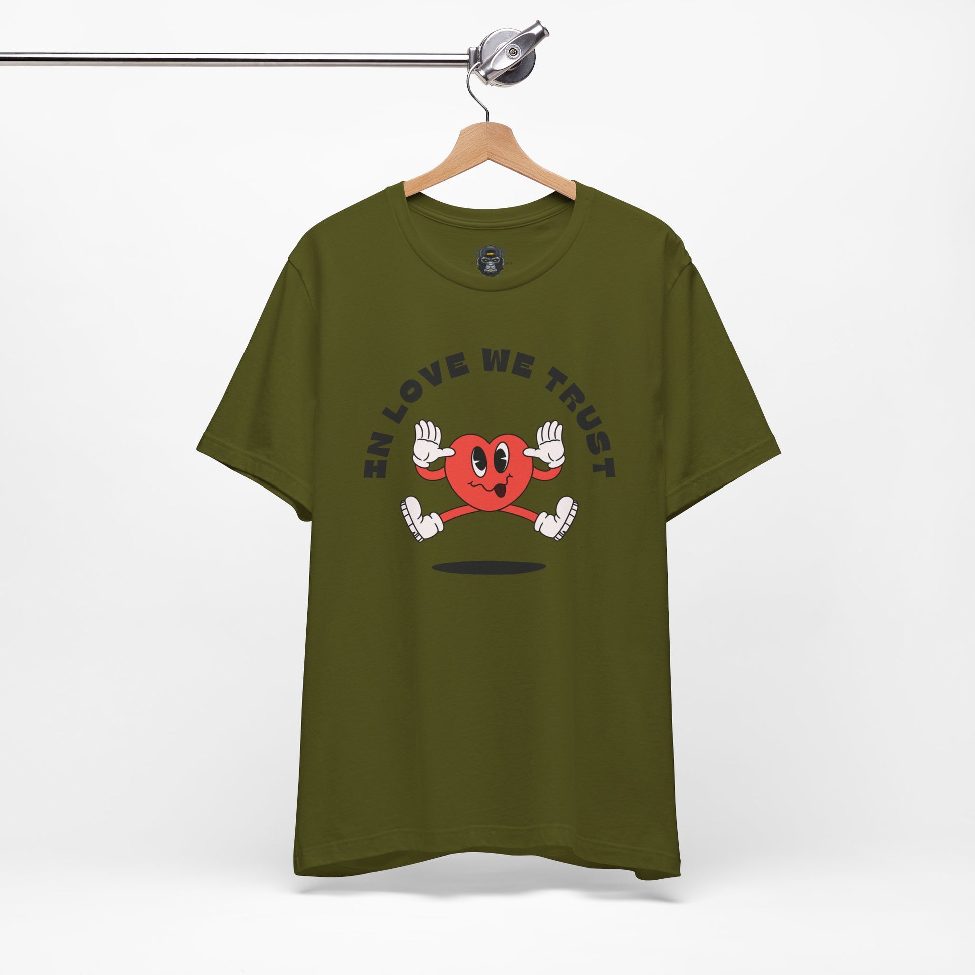 Fun Heart Graphic Tee - In Love We Trust T-Shirt, Valentine's Day Gift
